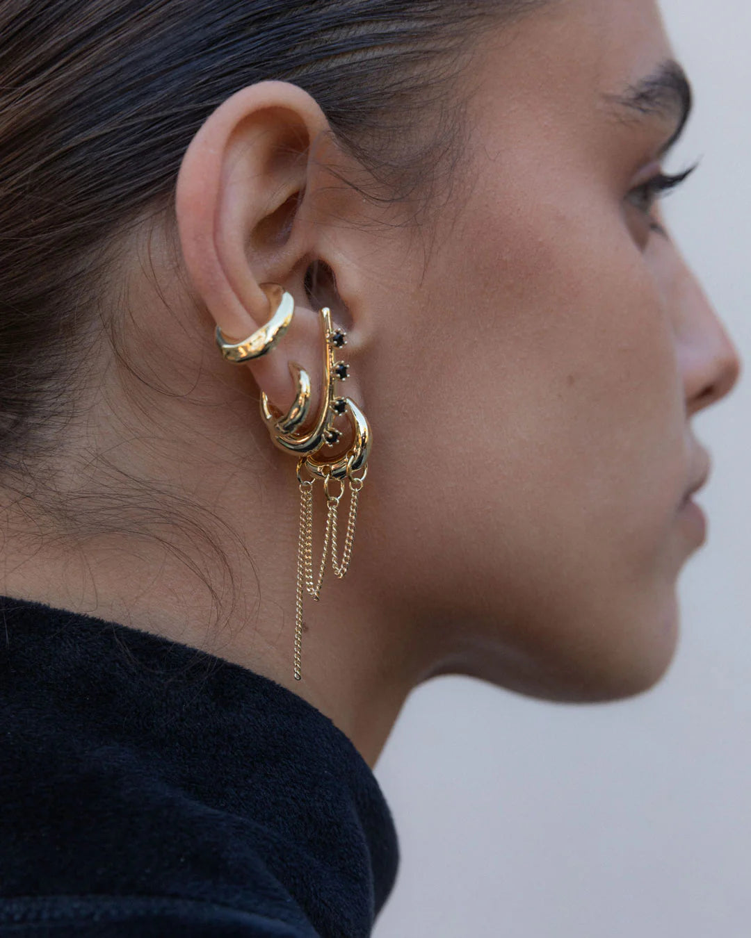Mini Wonky Huggies - 18k Gold Plating