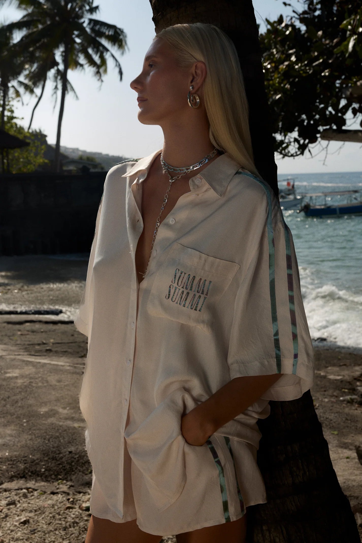 Elastic Waist Shorts - Viceroy Stripe