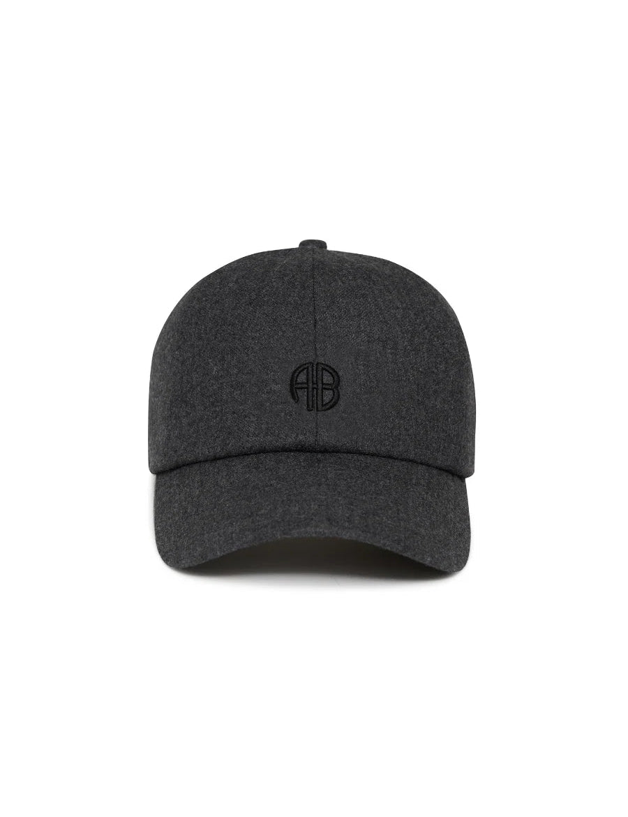 Jeremy Baseball Cap AB - Dark Grey Wool