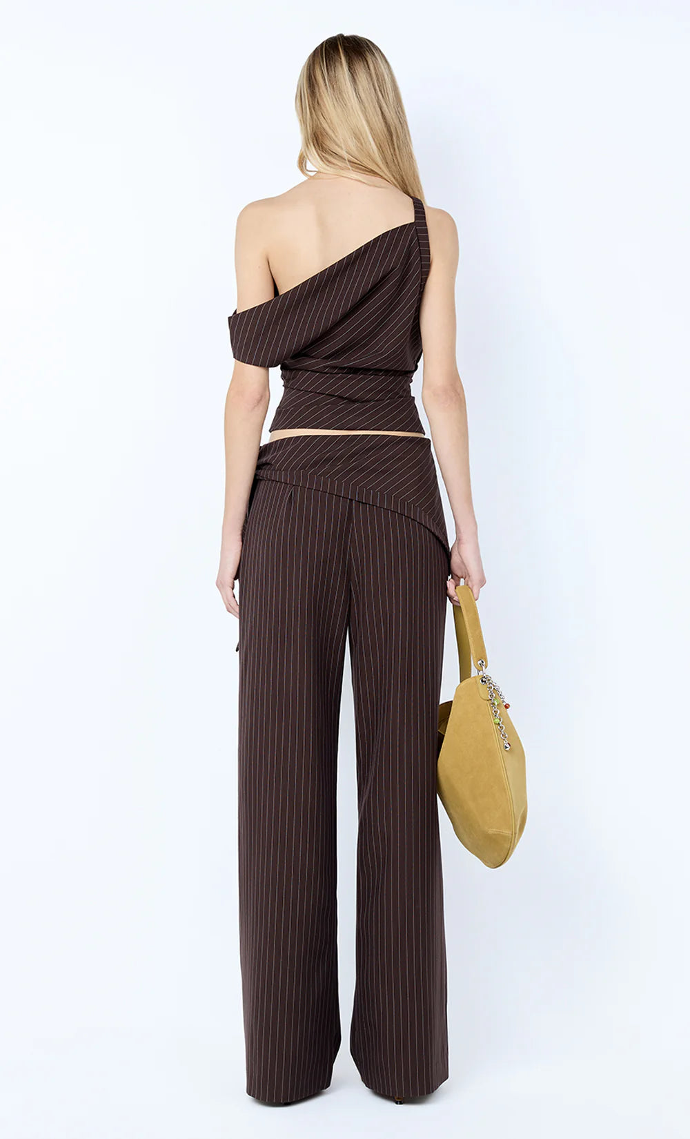 Andre Overlay Pant - Choc Pinstripe