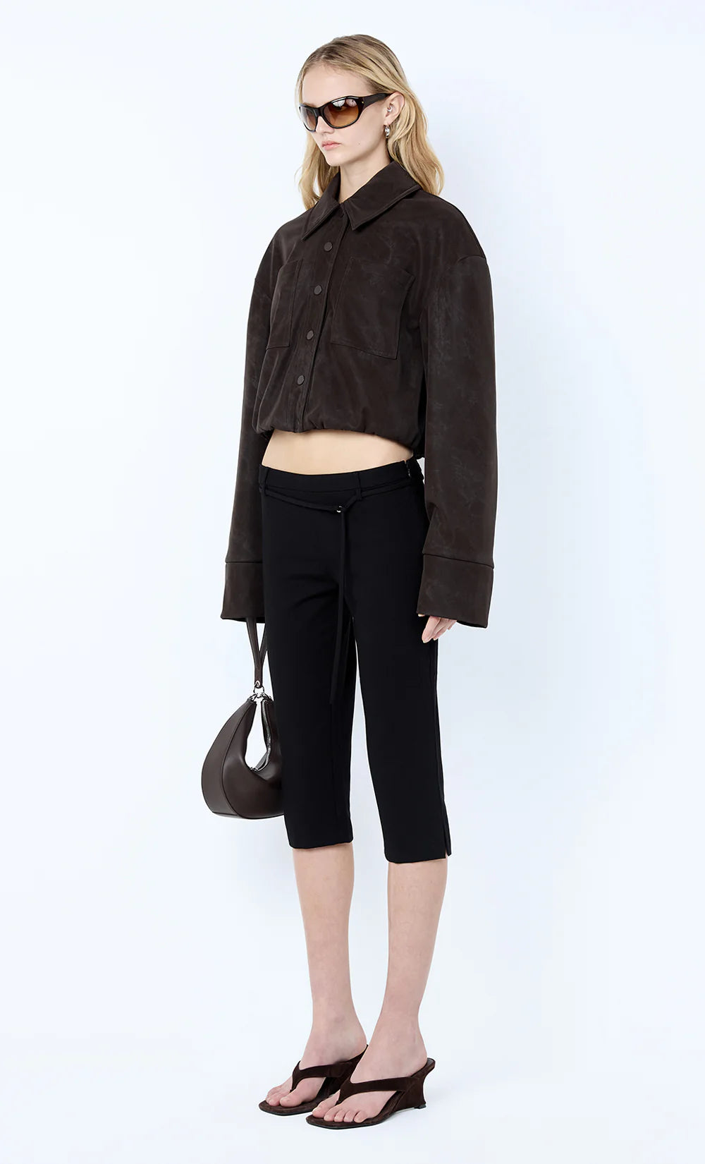 Alaric Cropped Jacket - Espresso