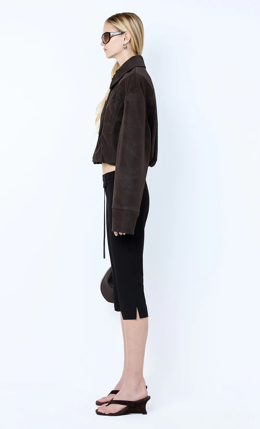 Alaric Cropped Jacket - Espresso