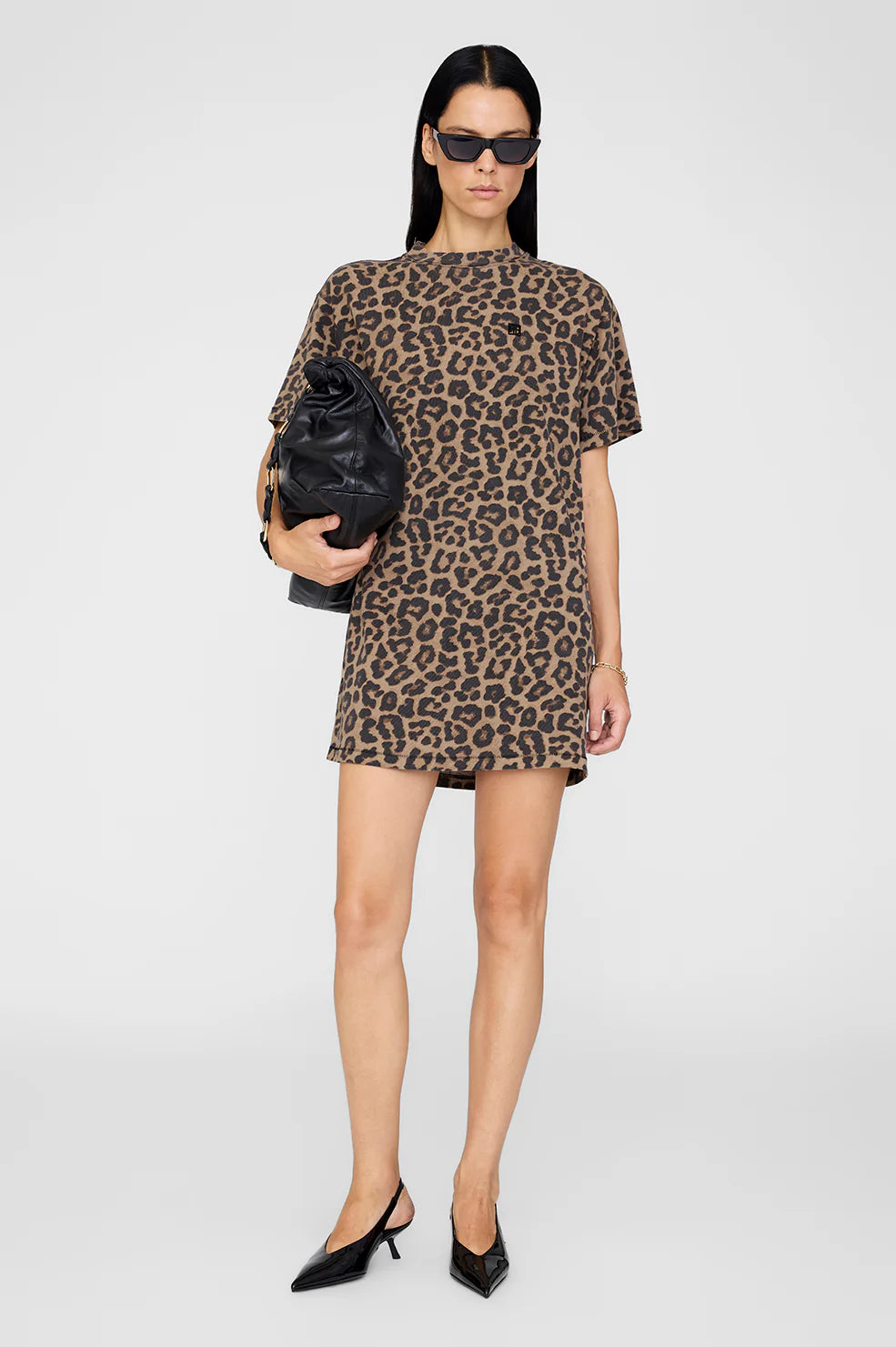 Anine Bing Beth Mini Dress Leopard Martin York1