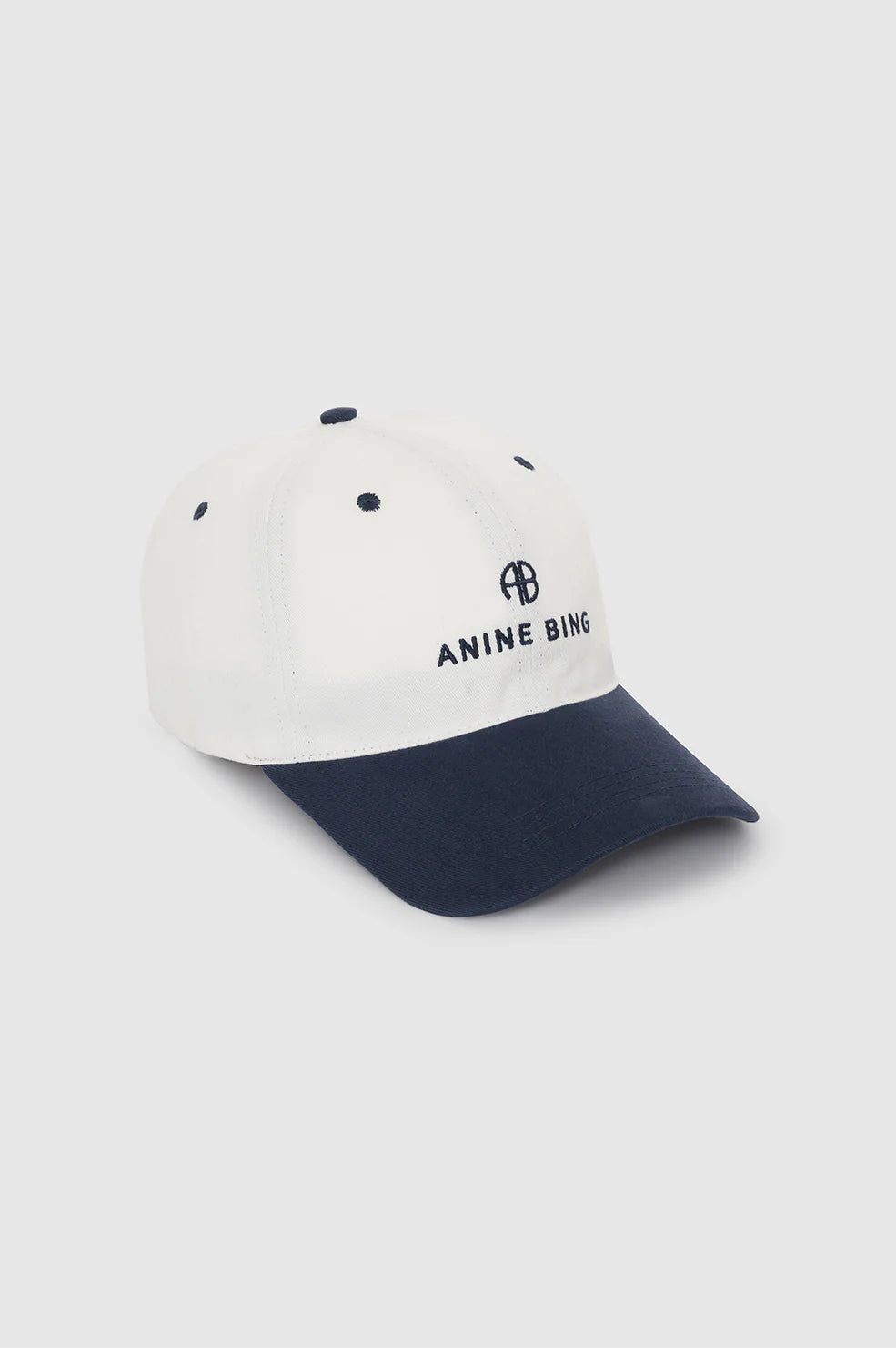 Jeremy Baseball Cap - Ivory + Navy
