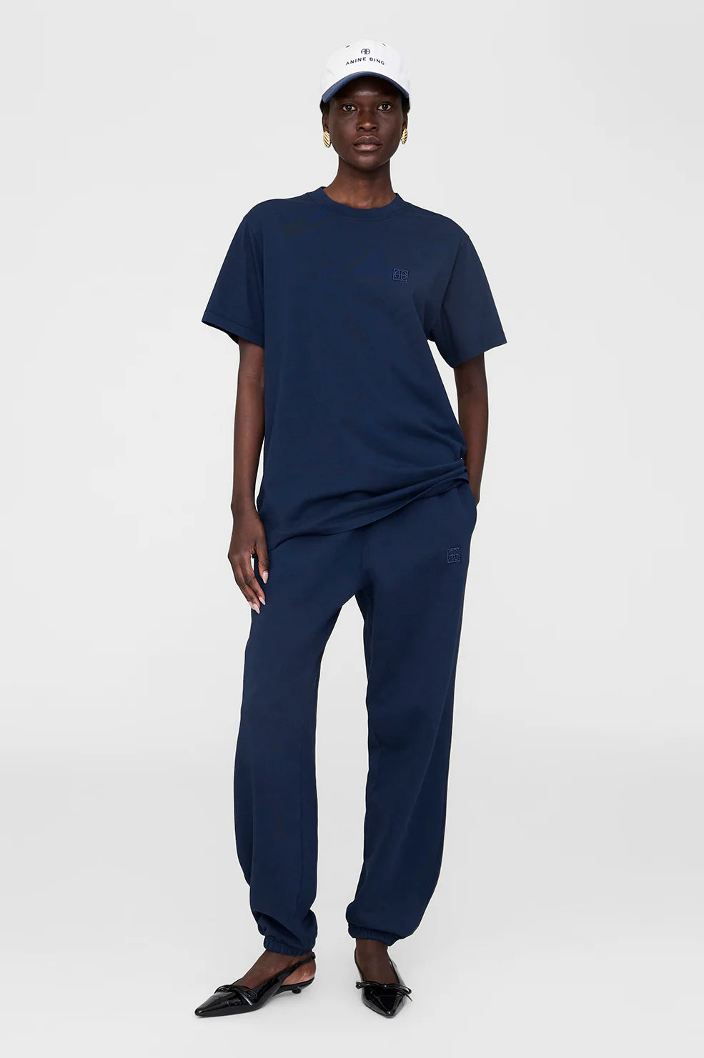 Jeremy Baseball Cap - Ivory + Navy
