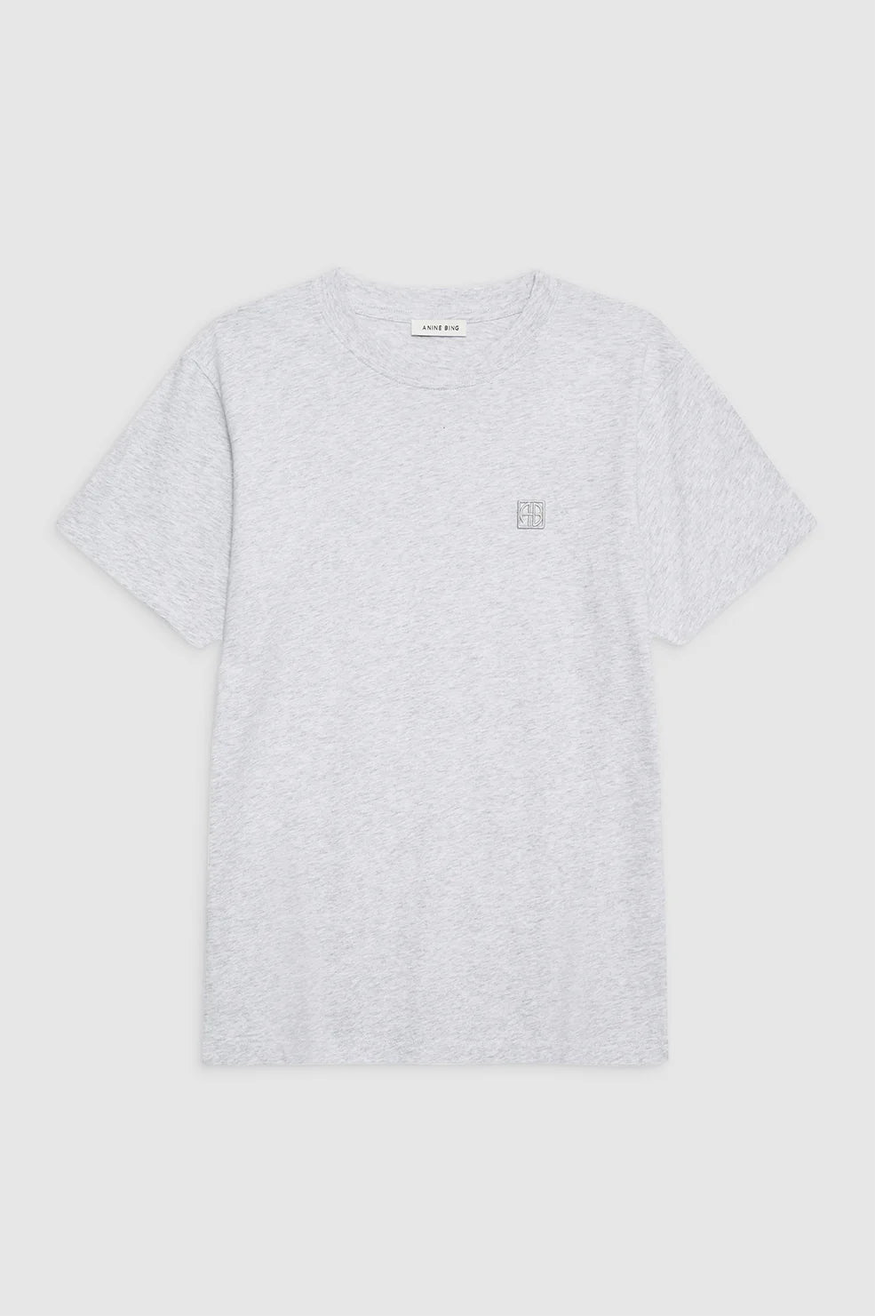 Lili Tee Framed Monogram - Heather Grey