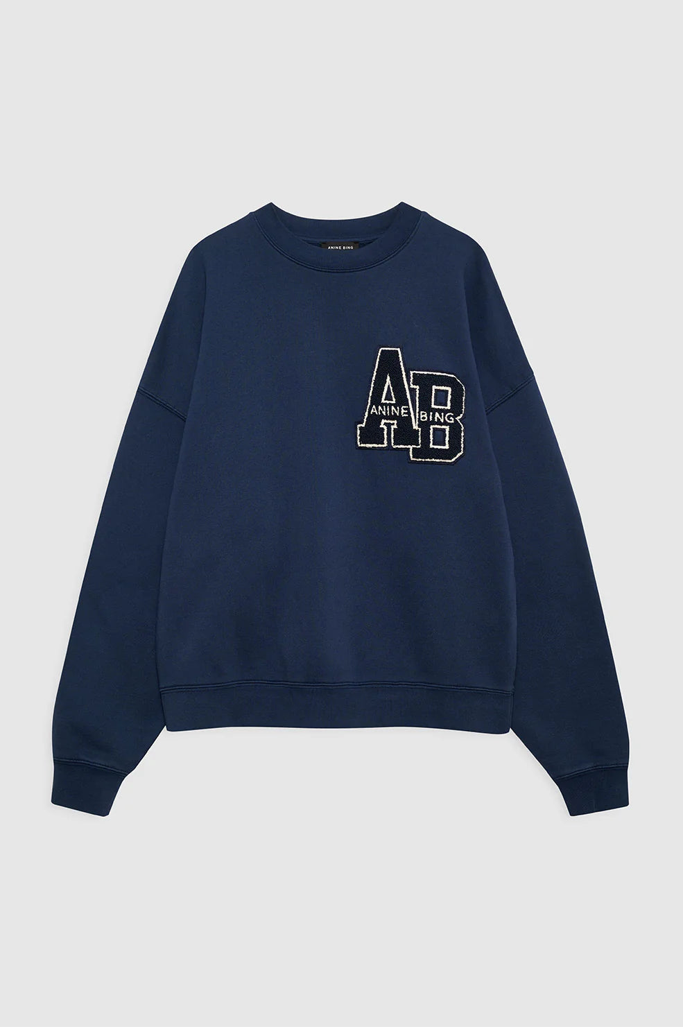 Miles Oversized Sweatshirt Letterman - Navy