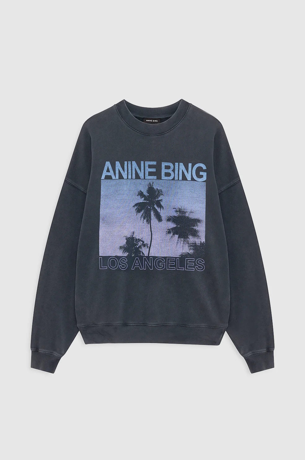 Miles Sweatshirt Palms - Washed Grey