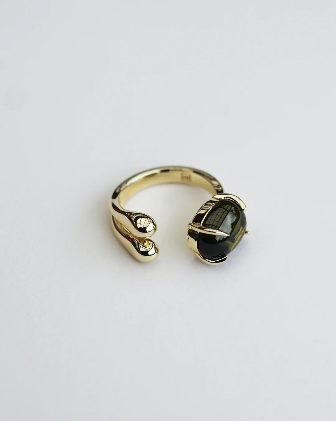Accord Gemstone Ring - 18k Gold Plating + Peridot