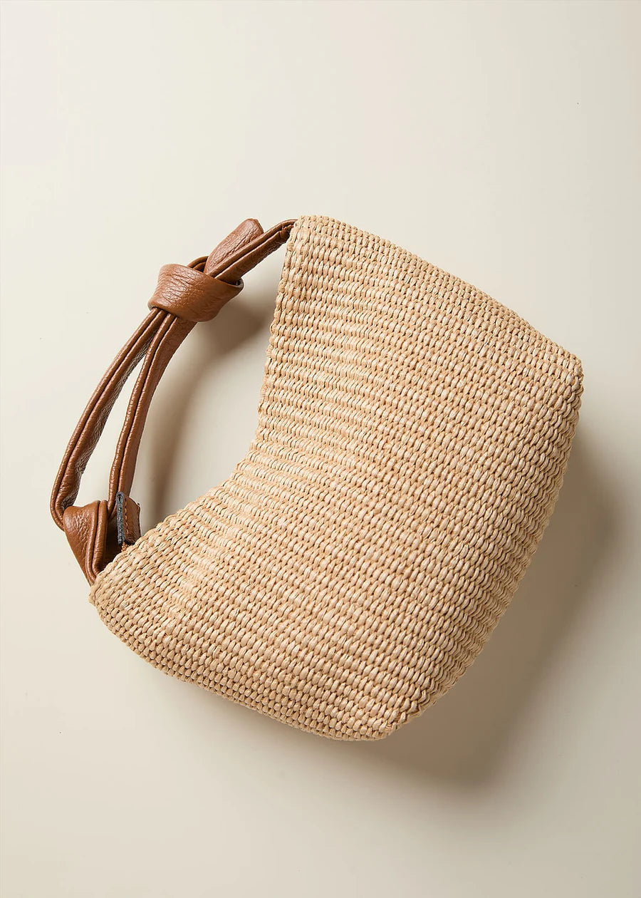 Jess Mini Raffia Pouch