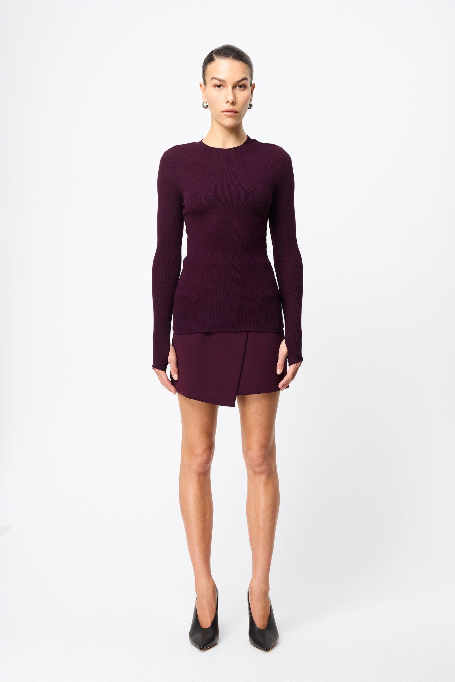 On My Way Mini Skirt - Cherry