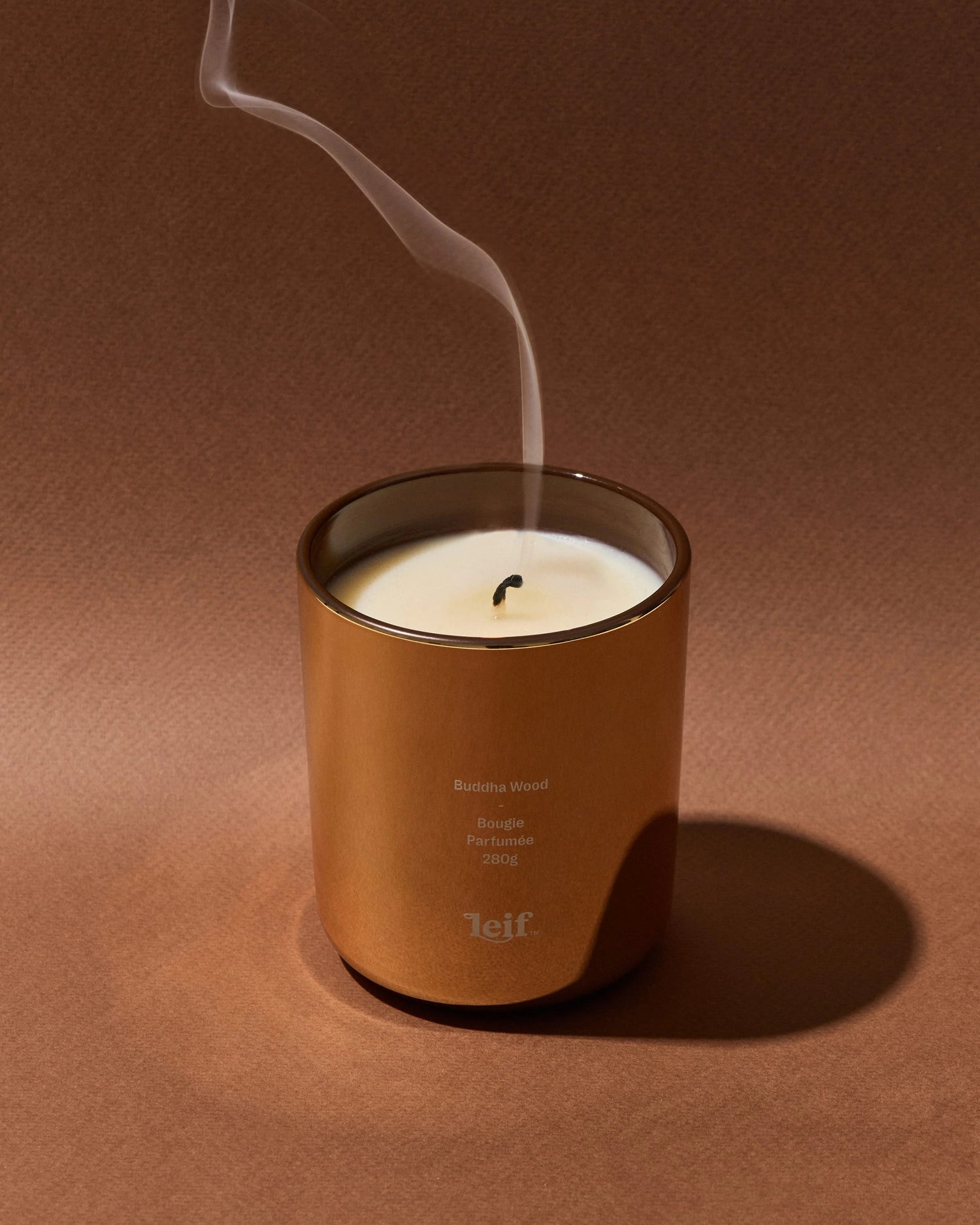 Limited Edition Holiday Buddha Wood Gold Candle