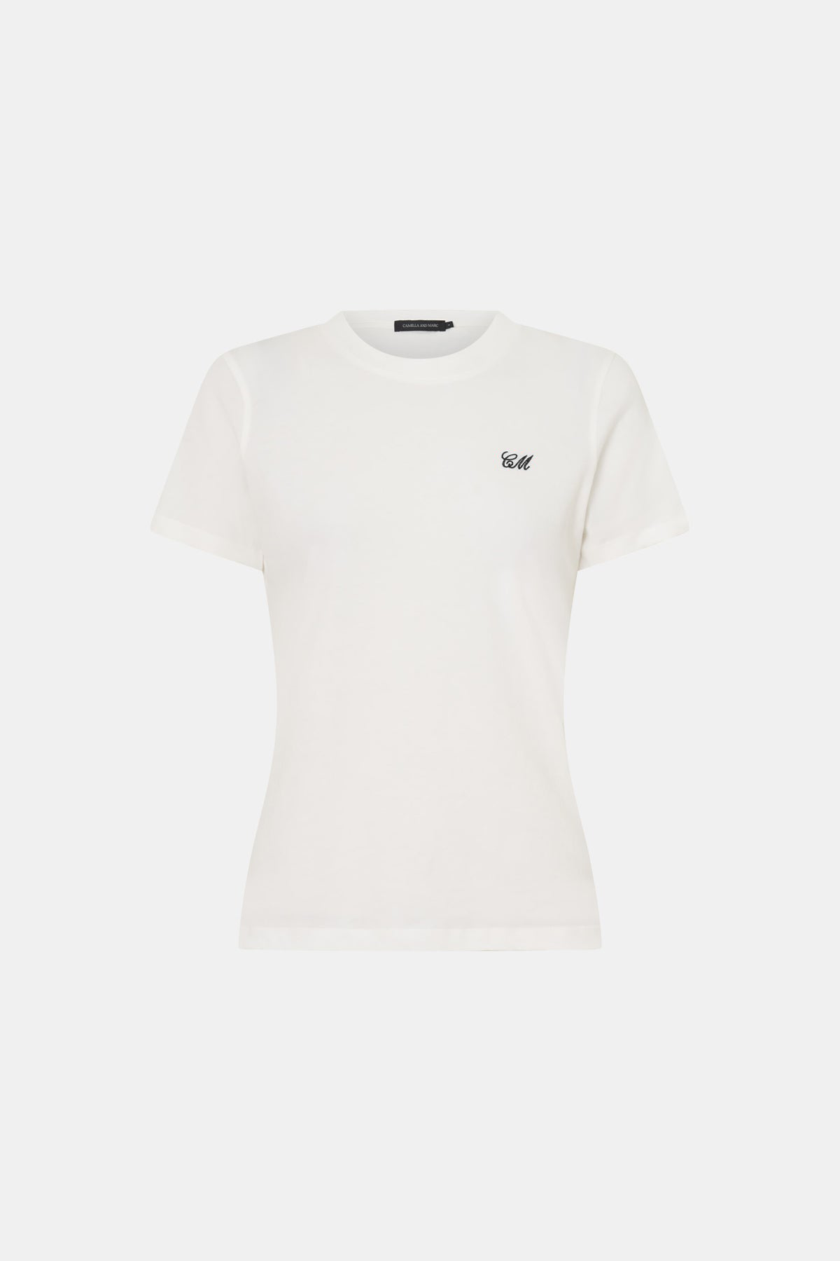 Birdie Fitted Print Tee - White