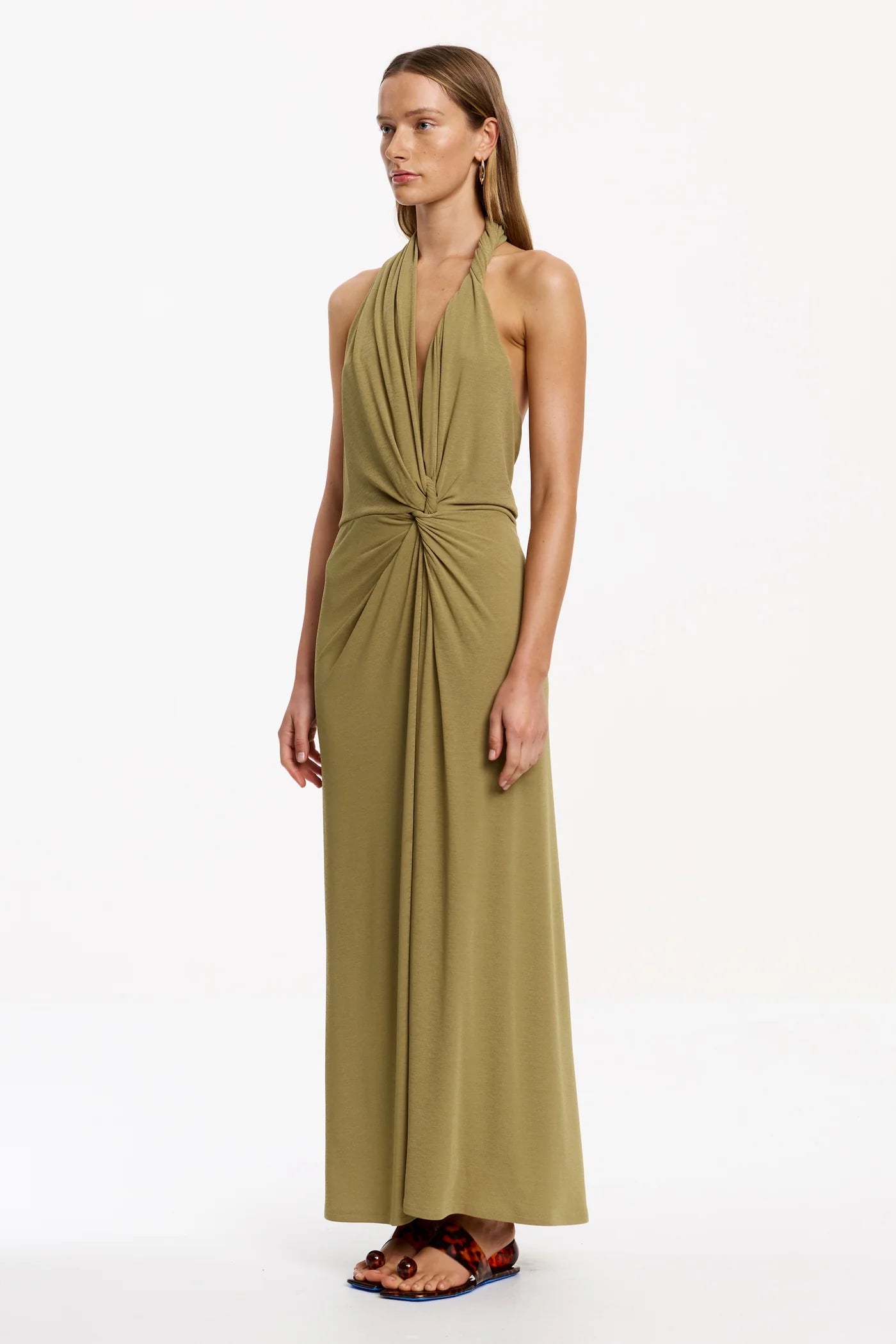 Carrey Maxi Dress - Army