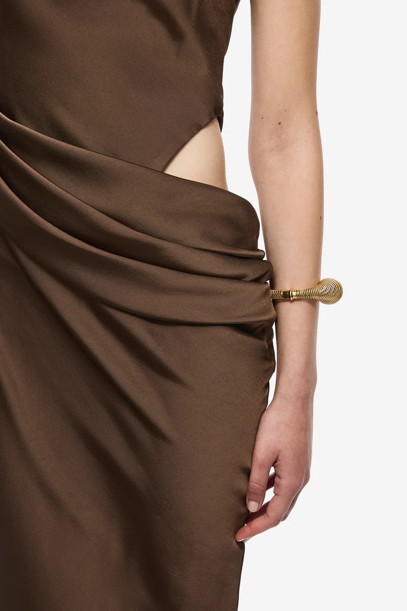 The Isadora Satin Dress - Carafe