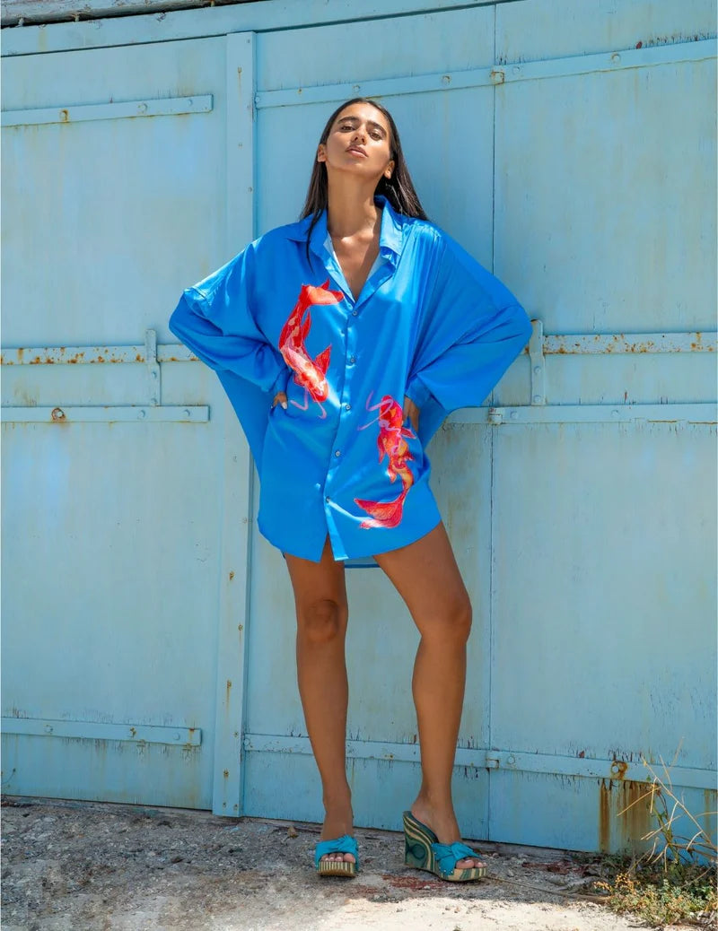 LS Oversized Shirt - Koi