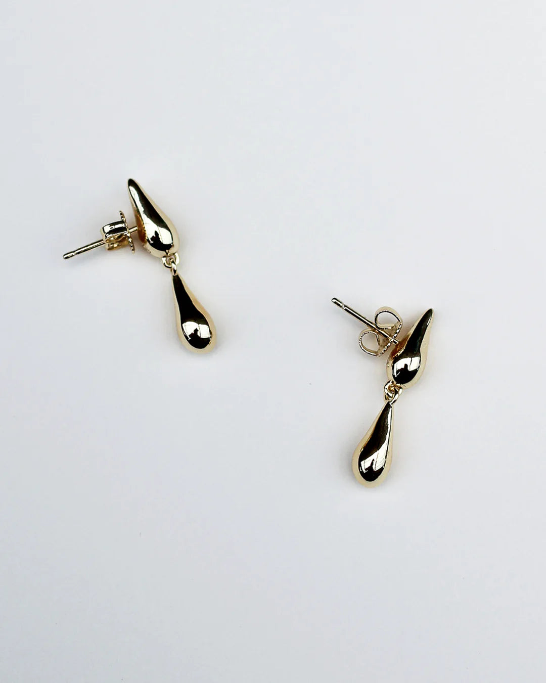 Double Droplet Studs - Solid Sterling Silver