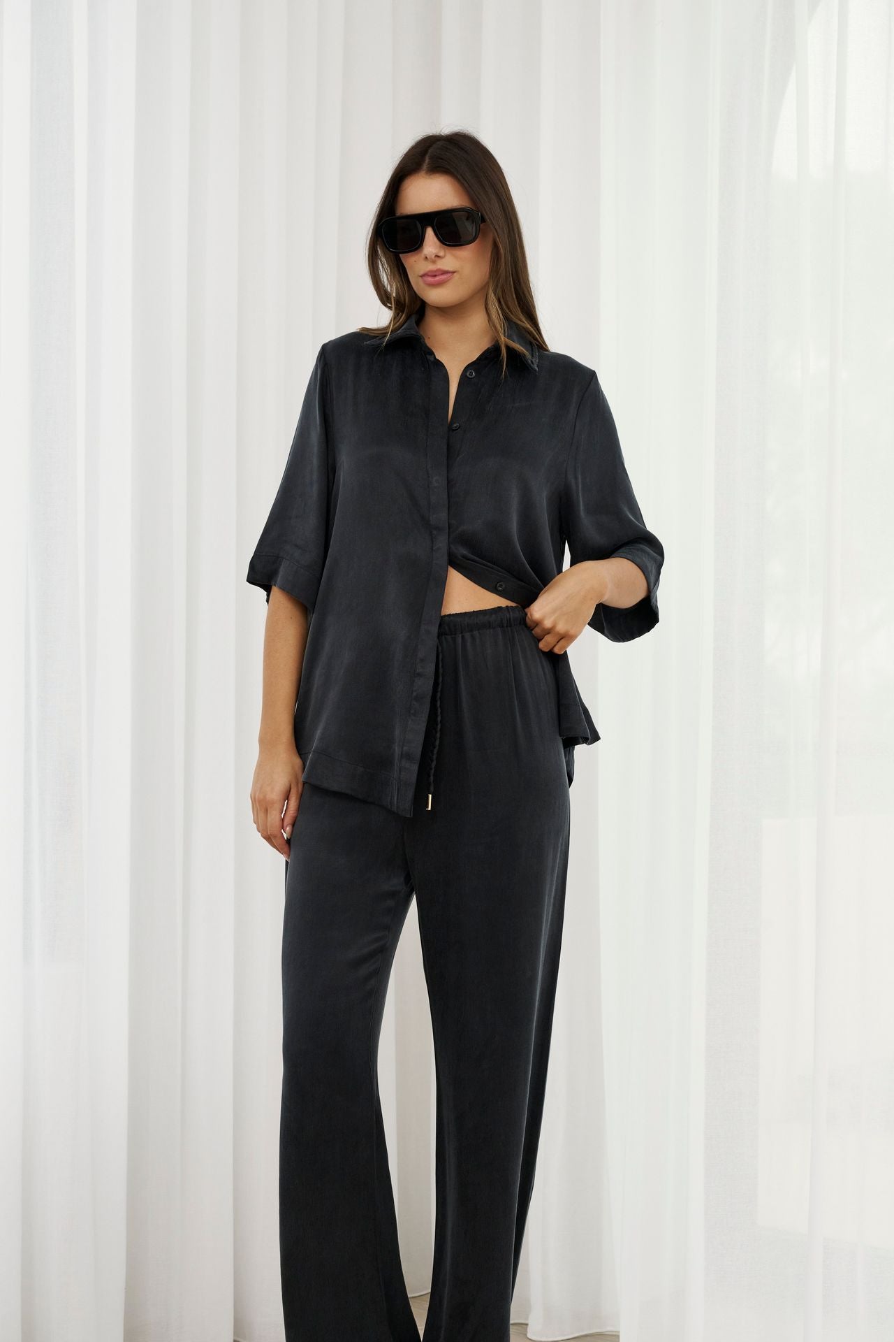 Fleur Pant - Washed Black