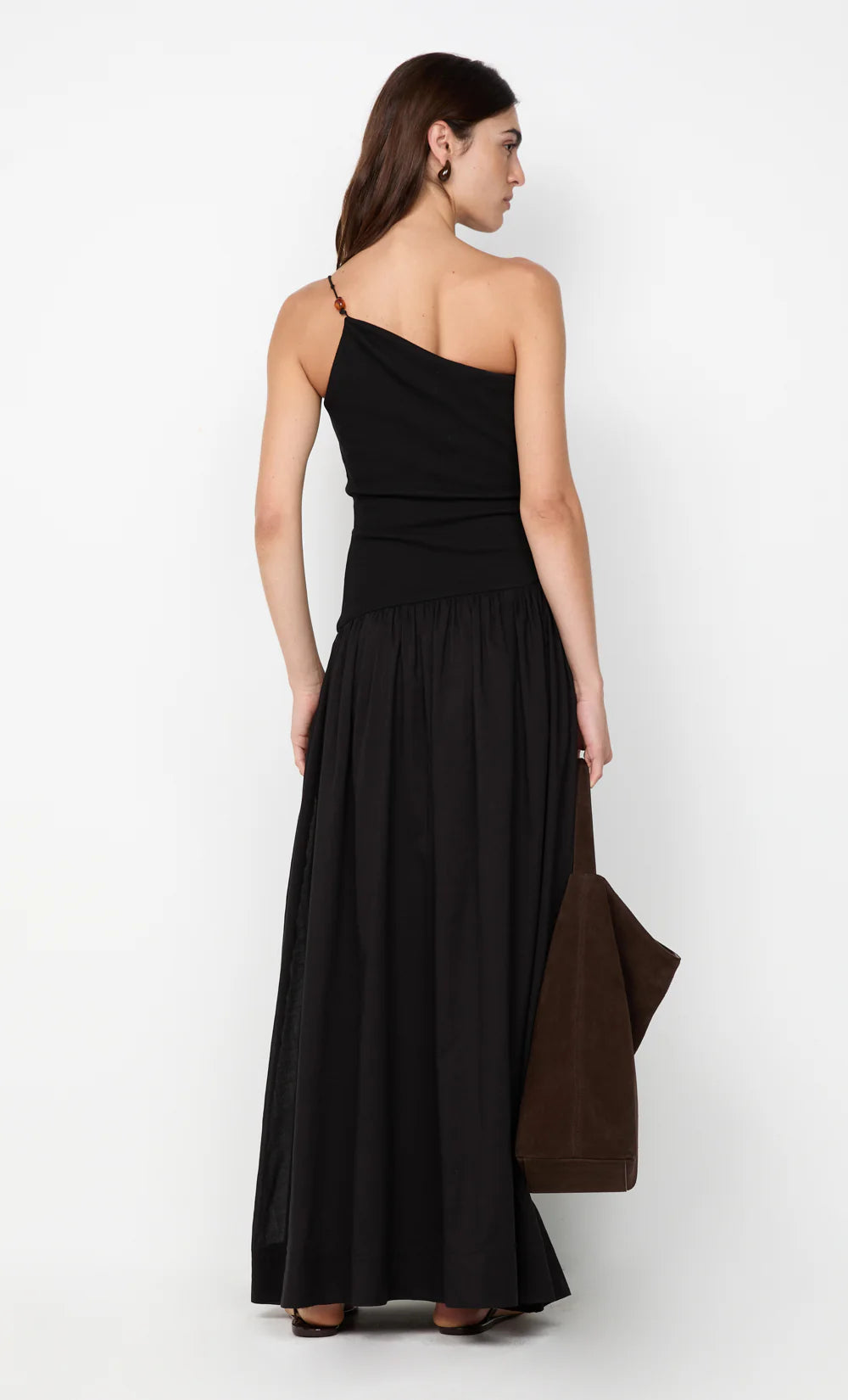 Sabrine Asym Maxi Dress - Black