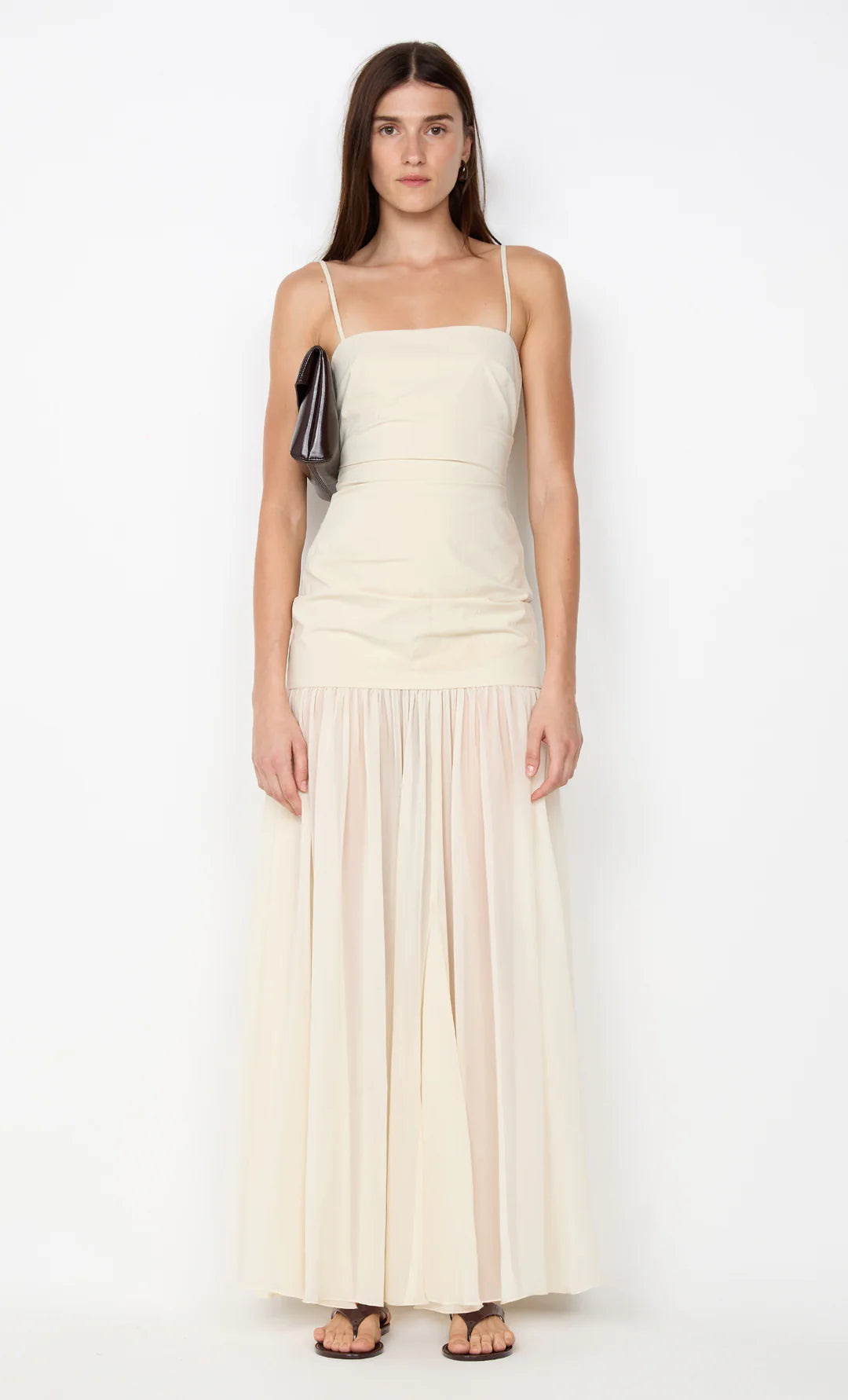 Reid Drop Waist Maxi Dress - Vanilla