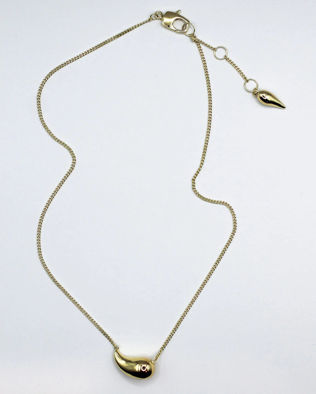 Raindrop Necklace - Brass +18k Gold
