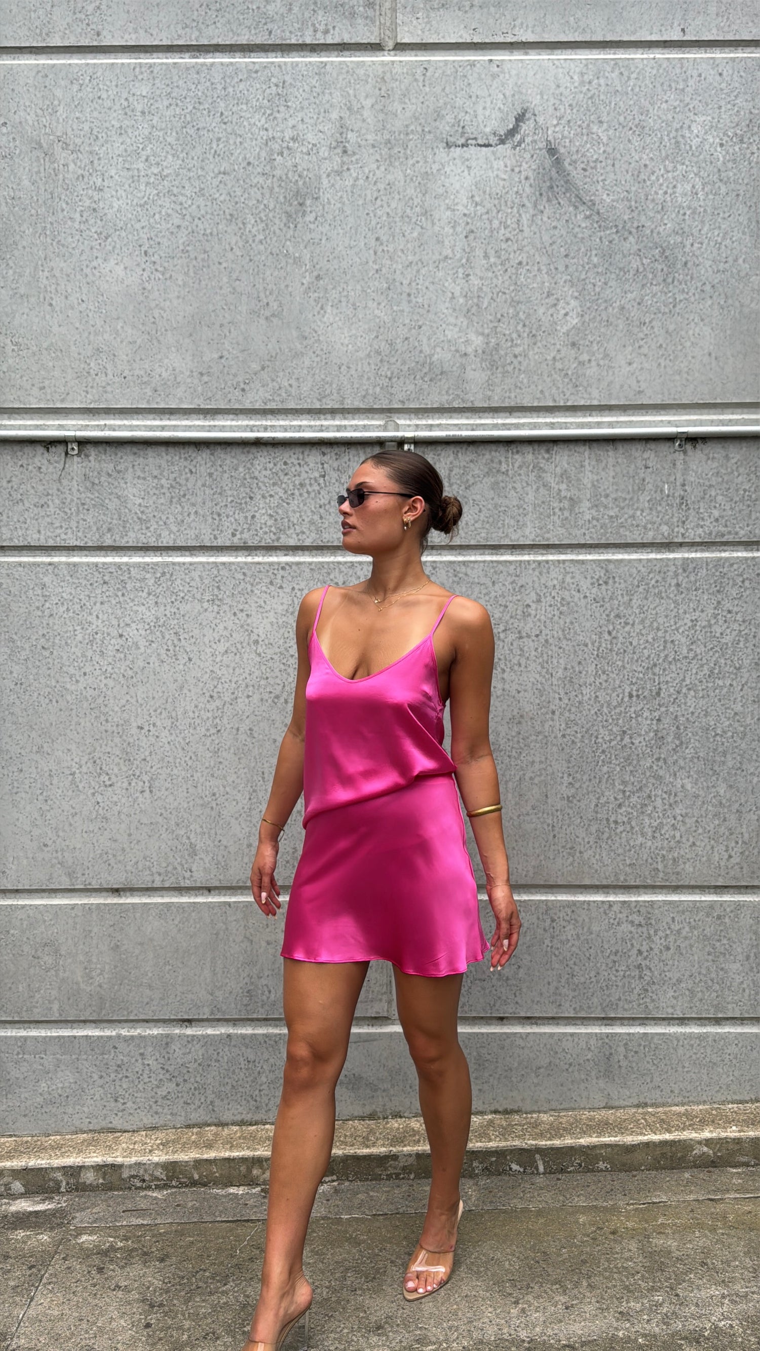 Maya Silk Skirt - Pink