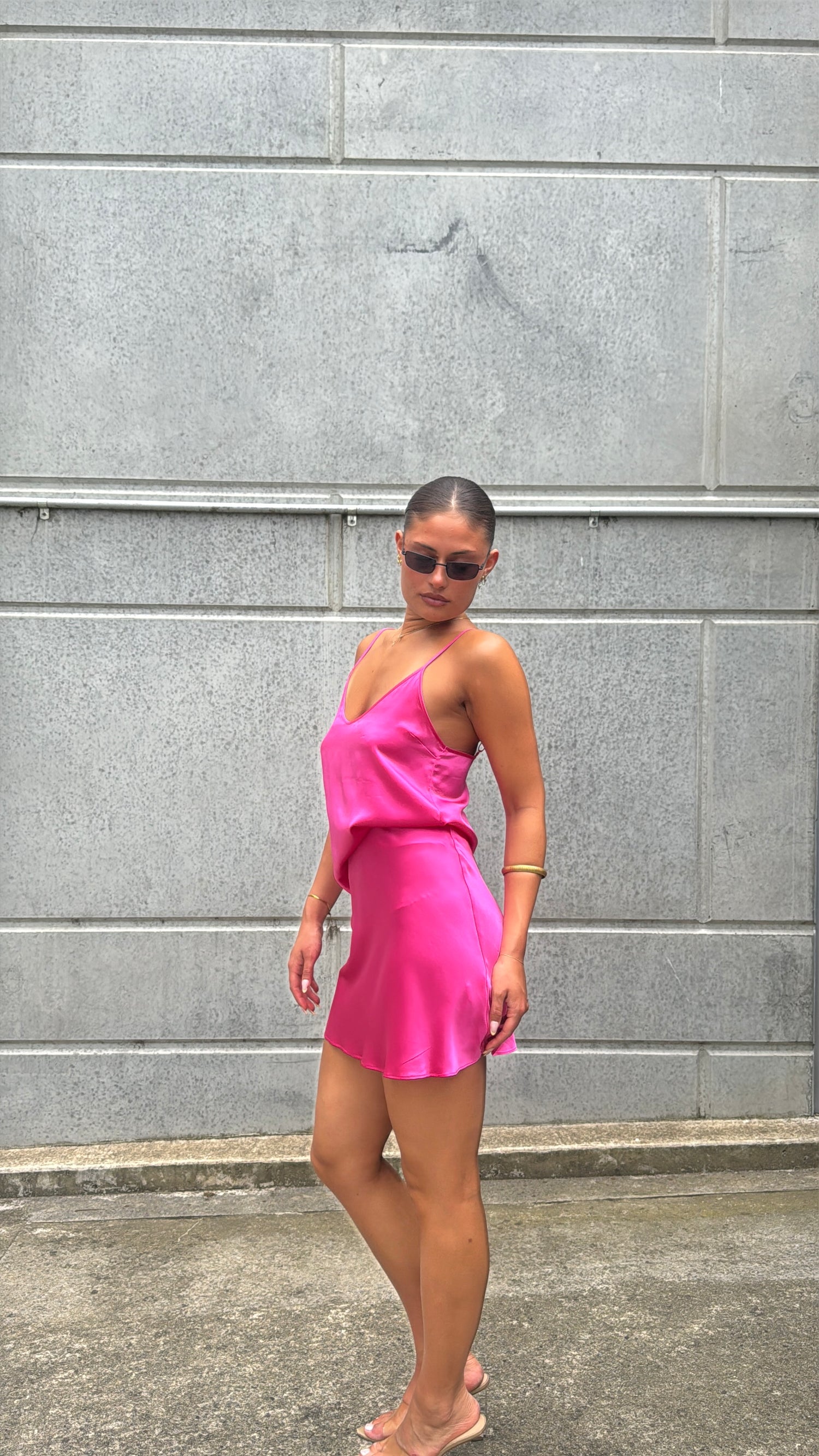 Maya Silk Skirt - Pink