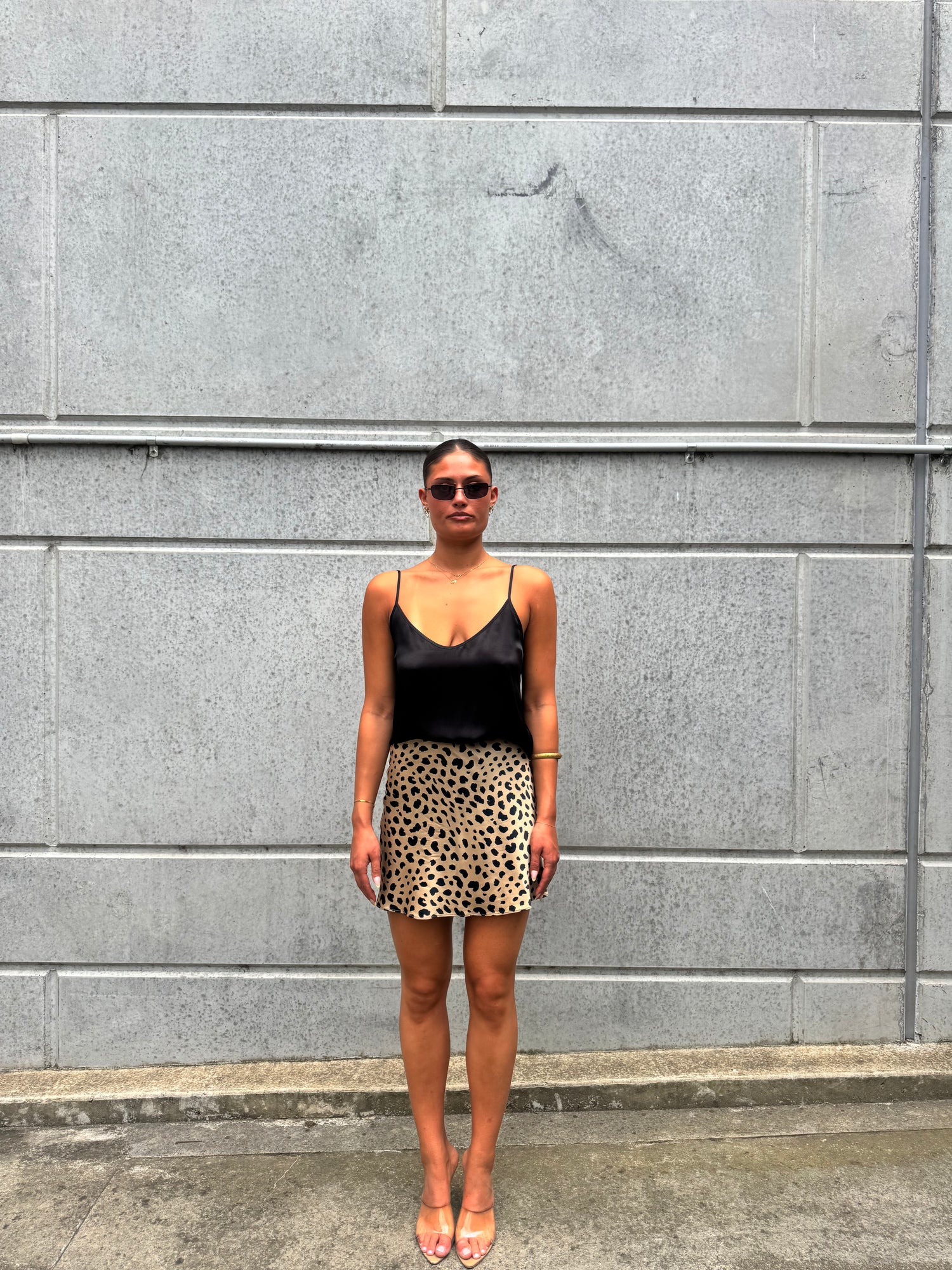 Maya Silk Skirt - Leopard