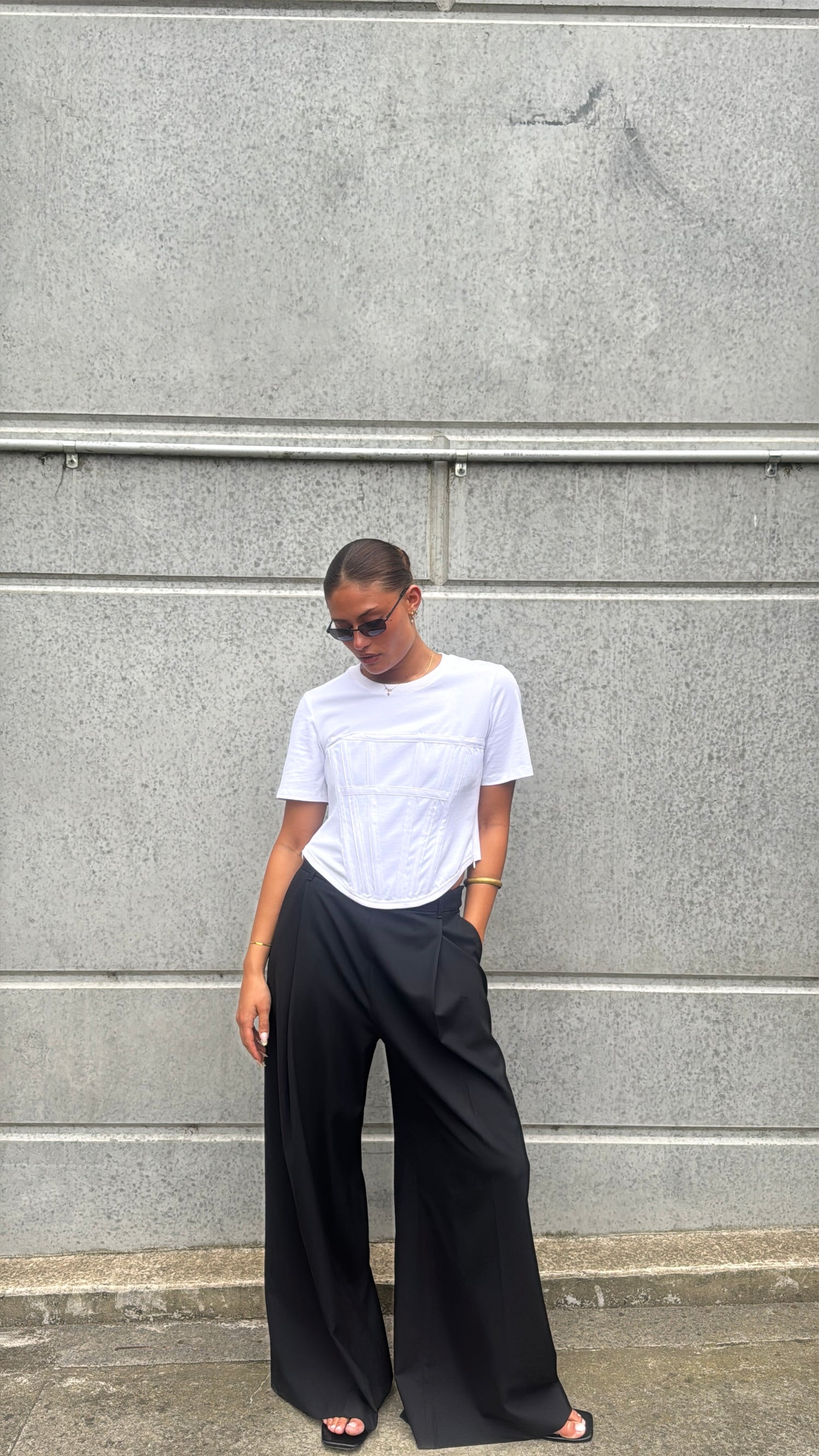 Vogue Corset Tee - White