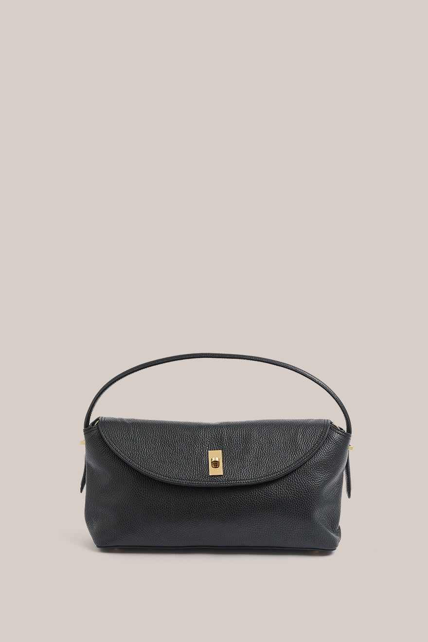Sloane Large Black Leather Crossbody