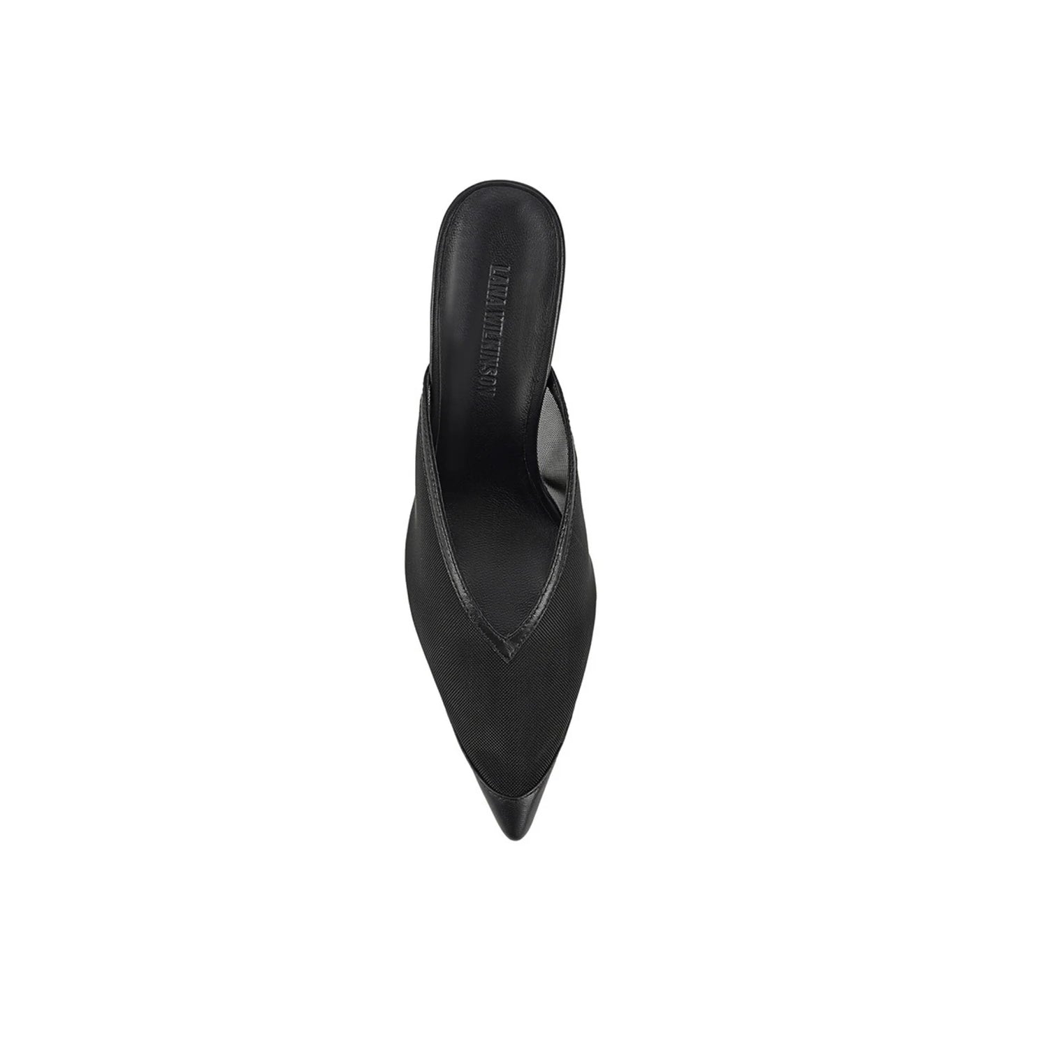 Jocelyn Mule Black Mesh and Leather