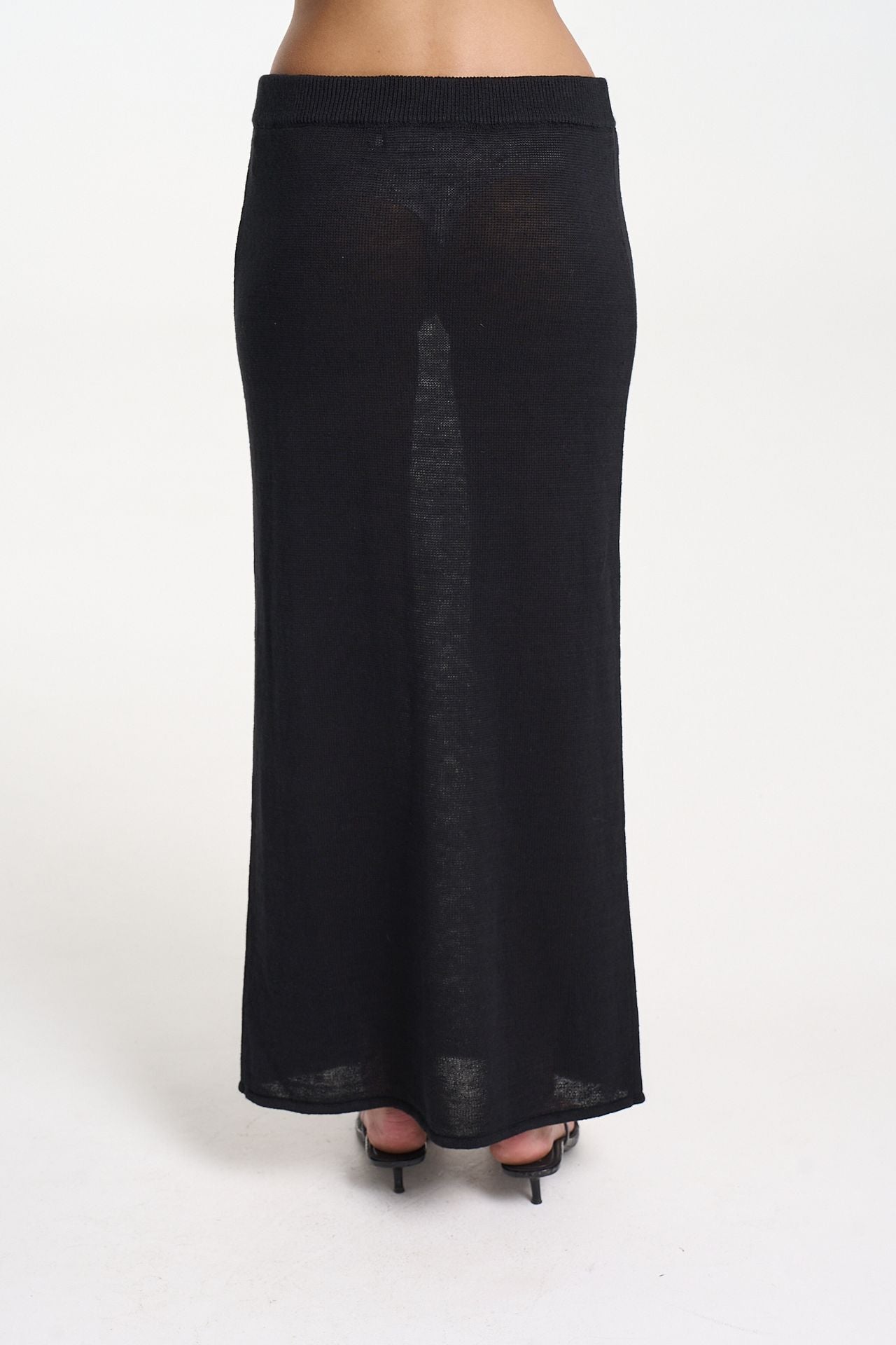 Knit Maxi Skirt - Black
