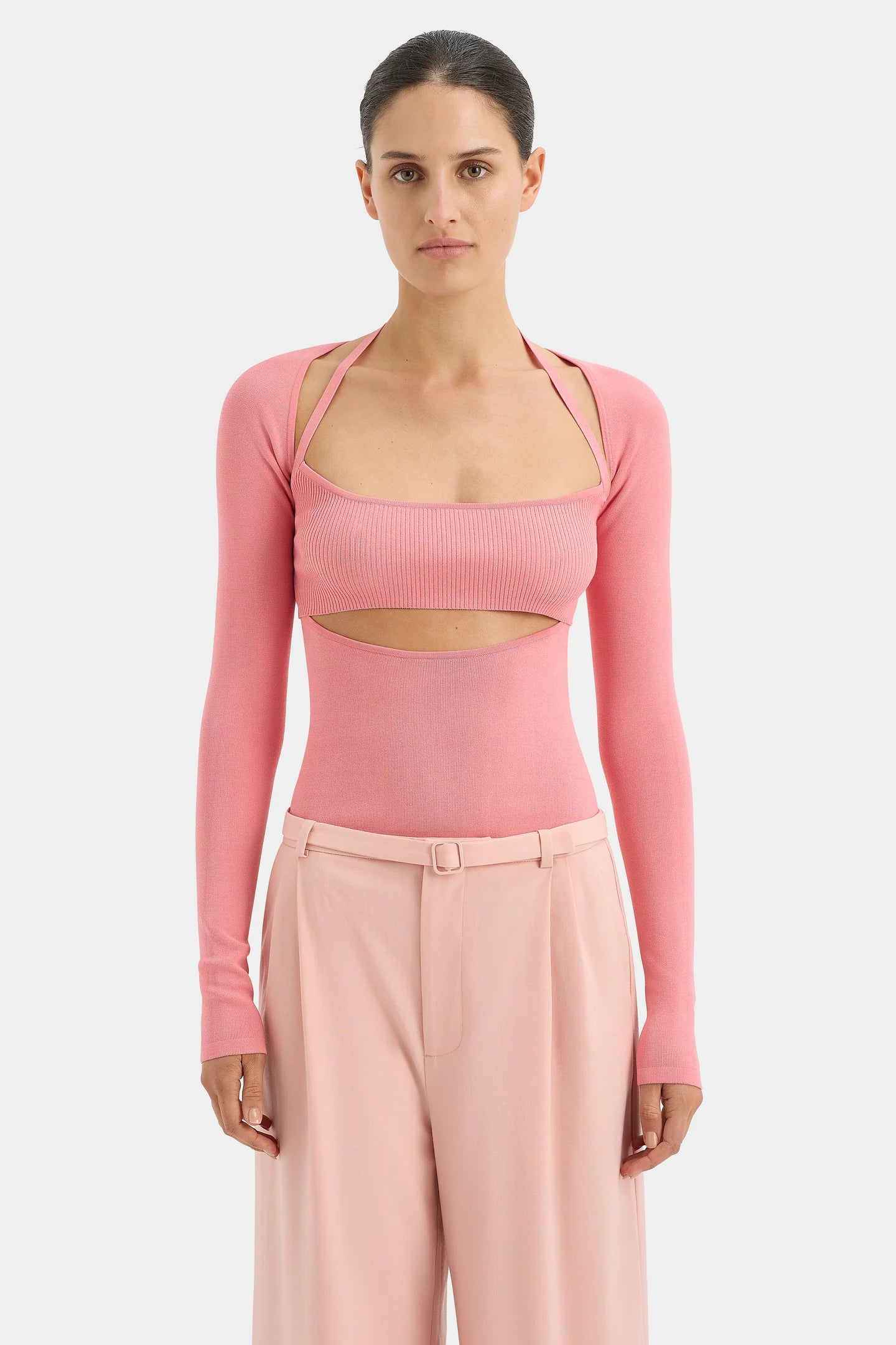 Lupita Halter Long Sleeve Top - Blossom