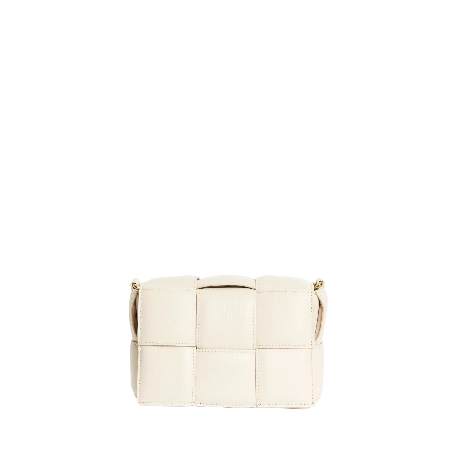 Margot Leather Woven Bag - Ivory