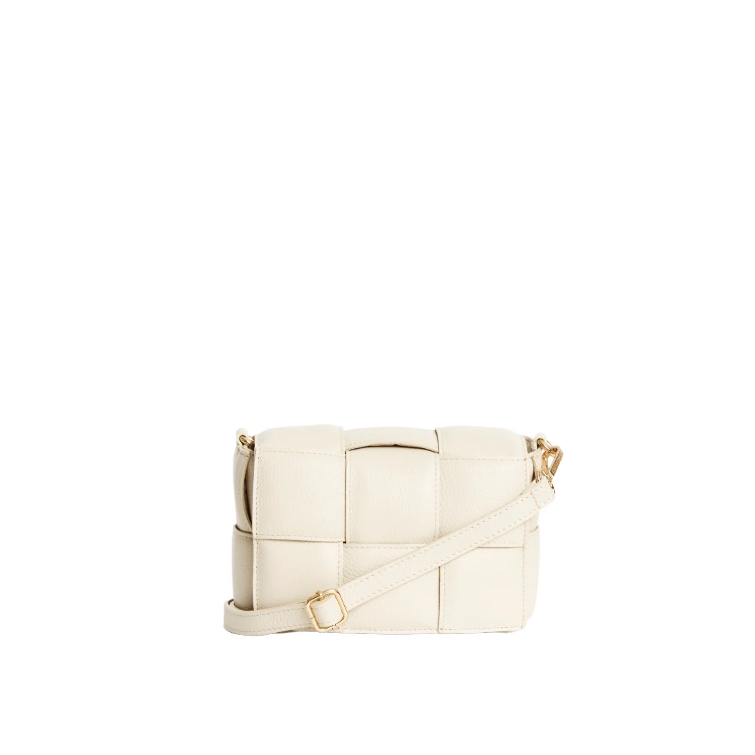 Margot Leather Woven Bag - Ivory