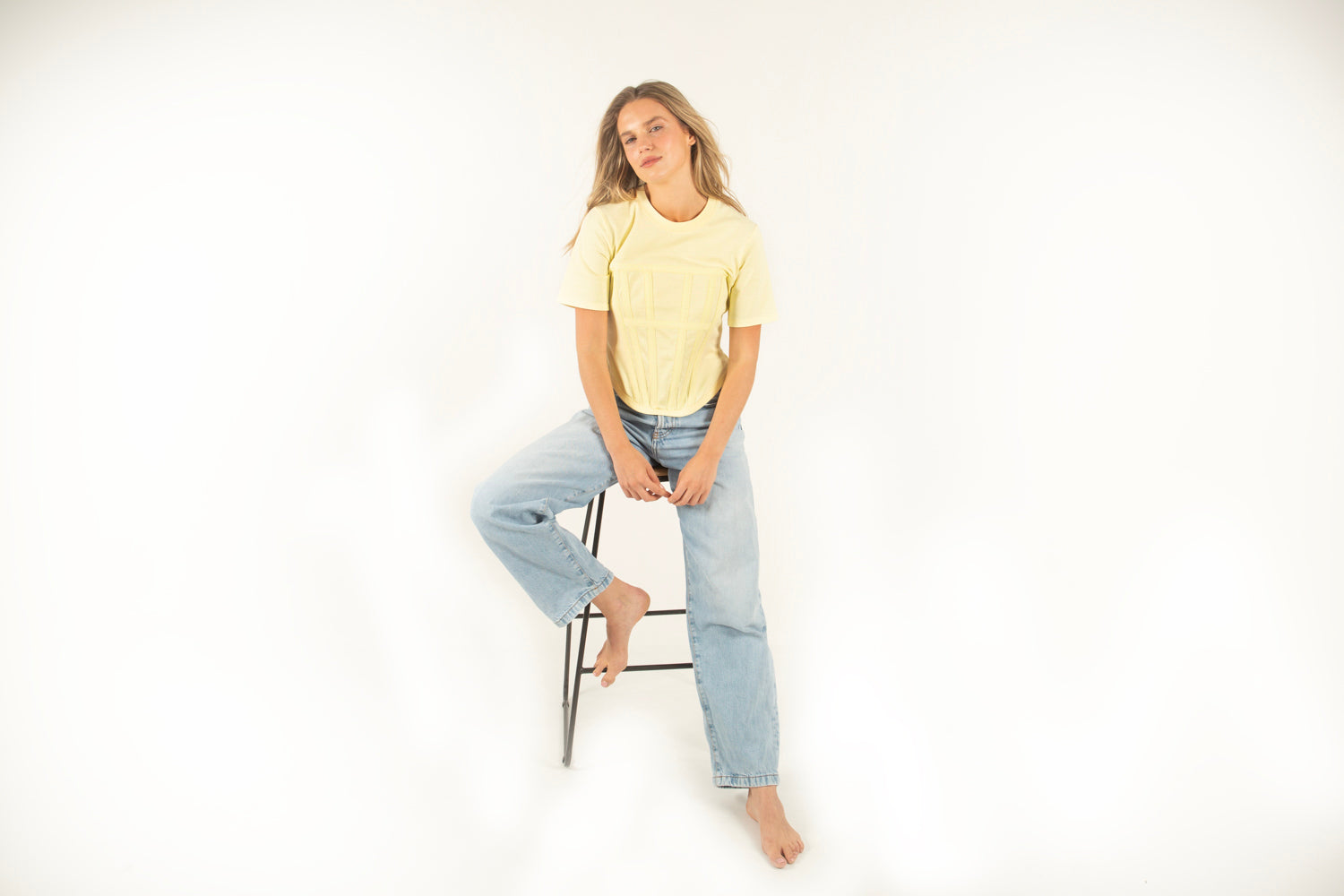 Vogue Corset Tee - Lemon