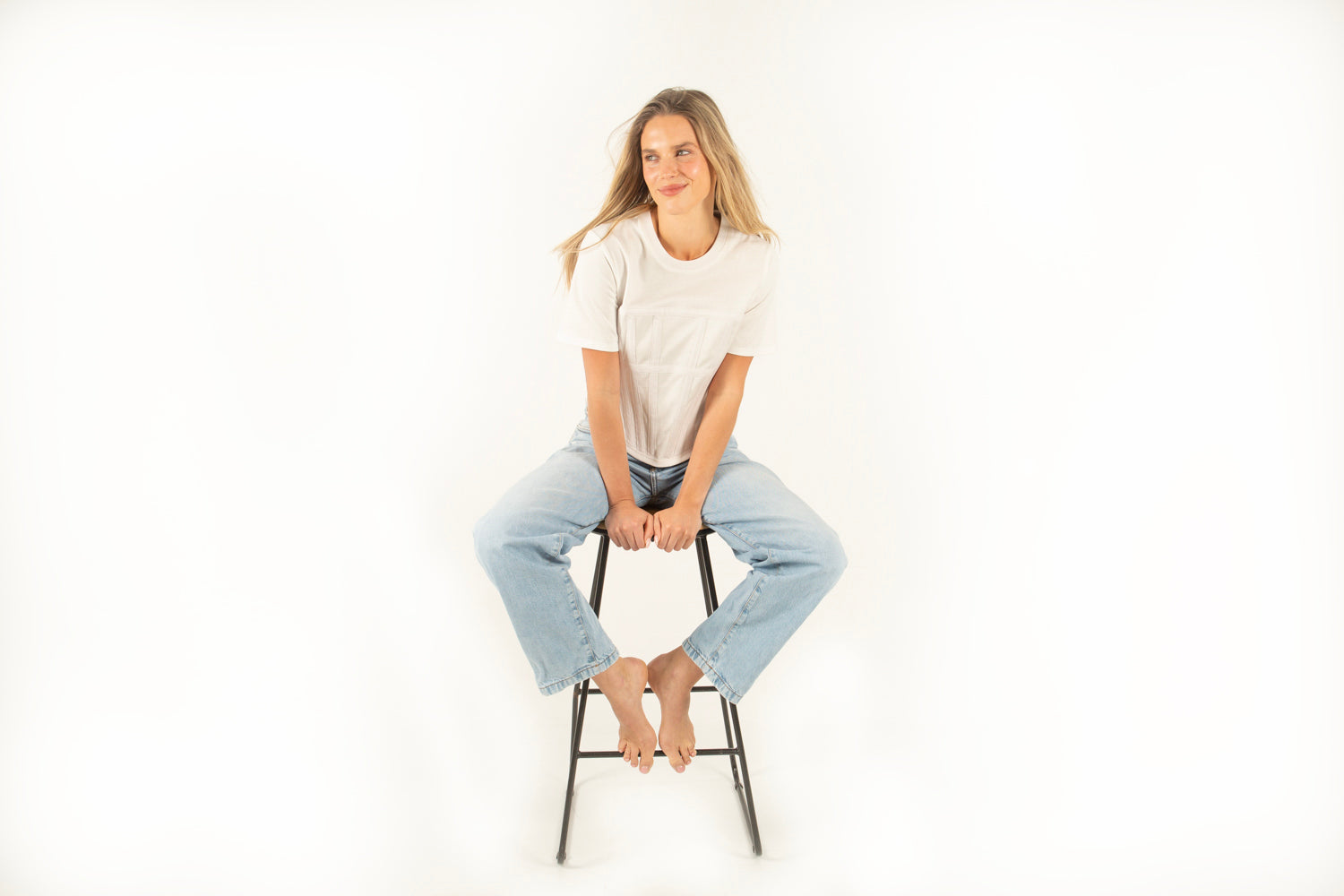 Vogue Corset Tee - White