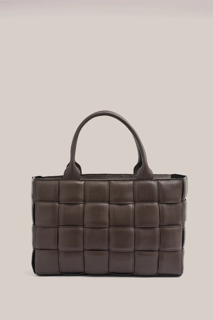MARGOT XL Dark Chocolate Woven Tote