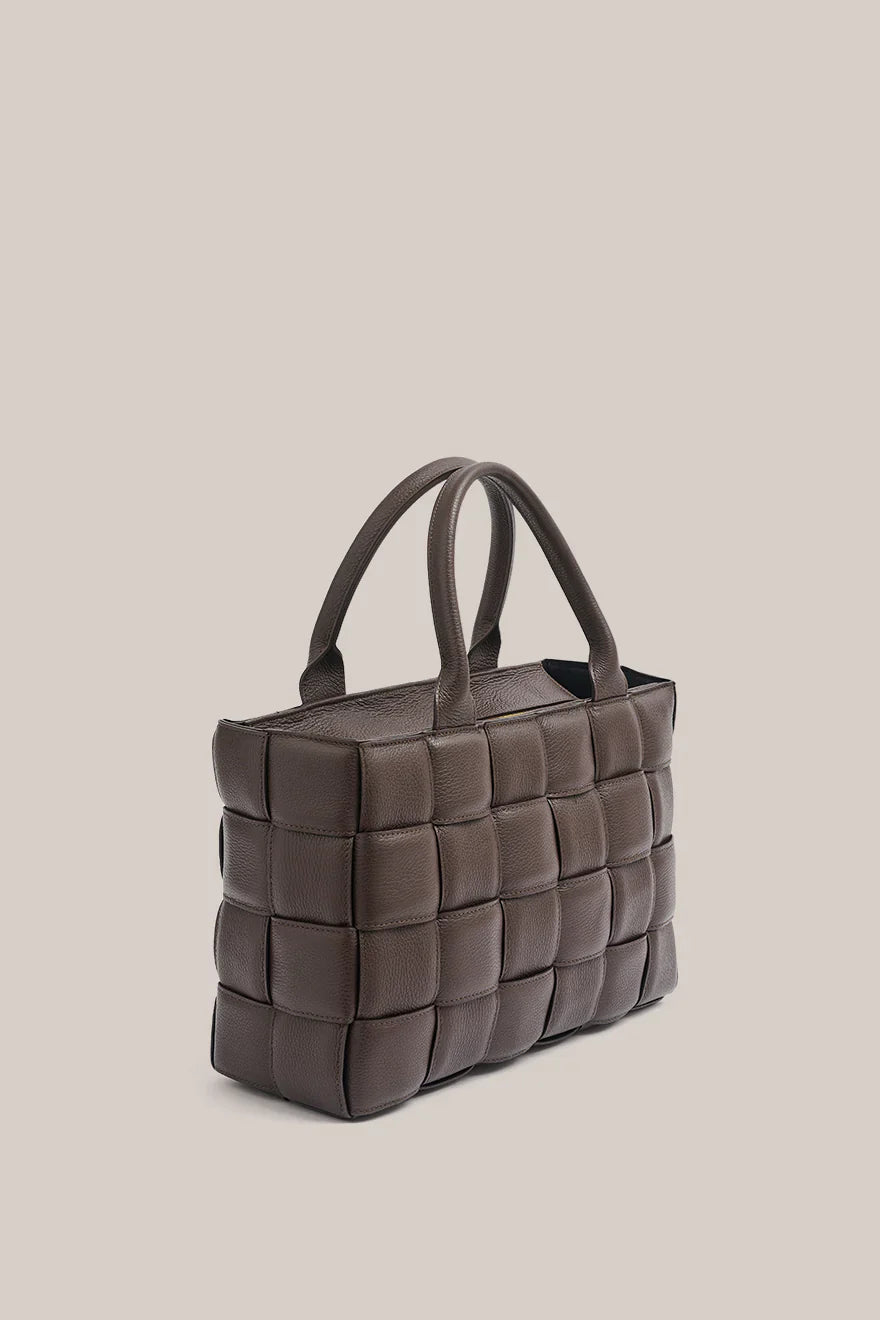 MARGOT XL Dark Chocolate Woven Tote