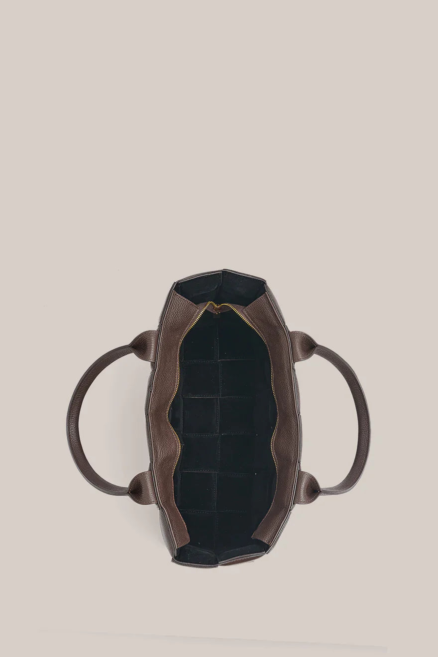 MARGOT XL Dark Chocolate Woven Tote