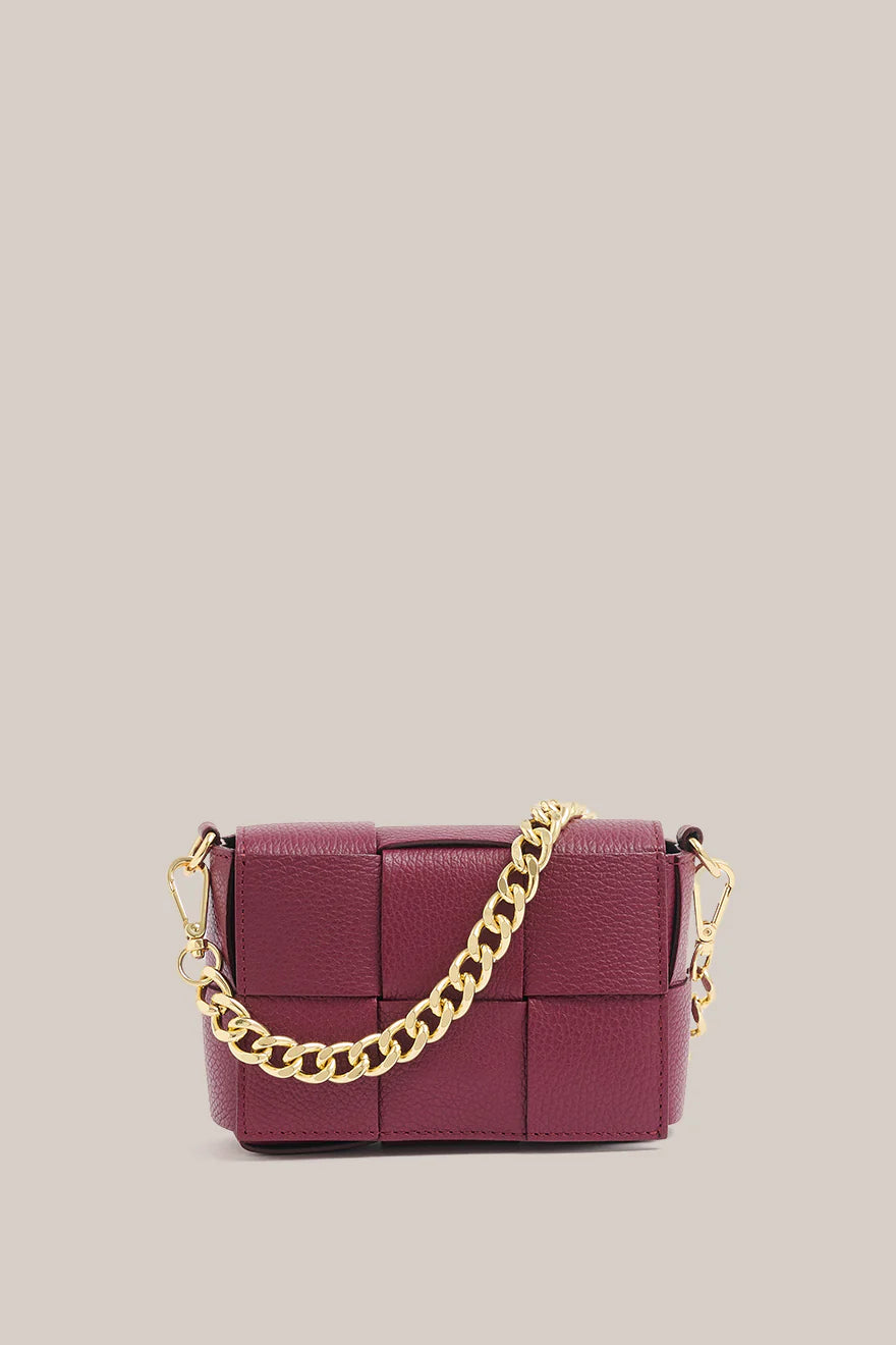 Margot Mini Bordeaux Leather Bag