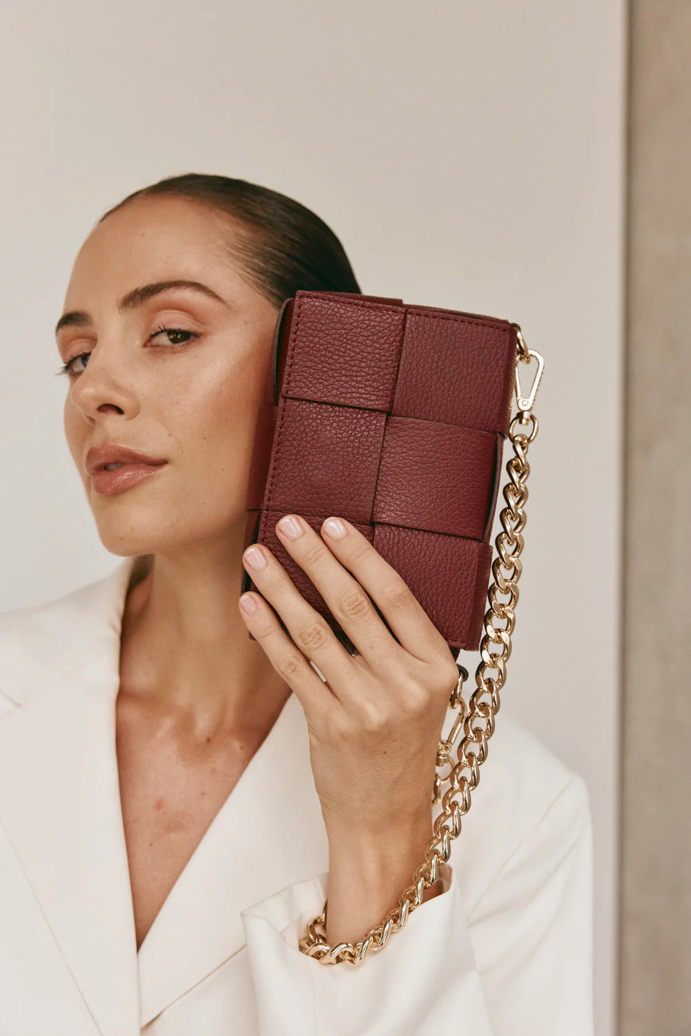 Margot Mini Bordeaux Leather Bag