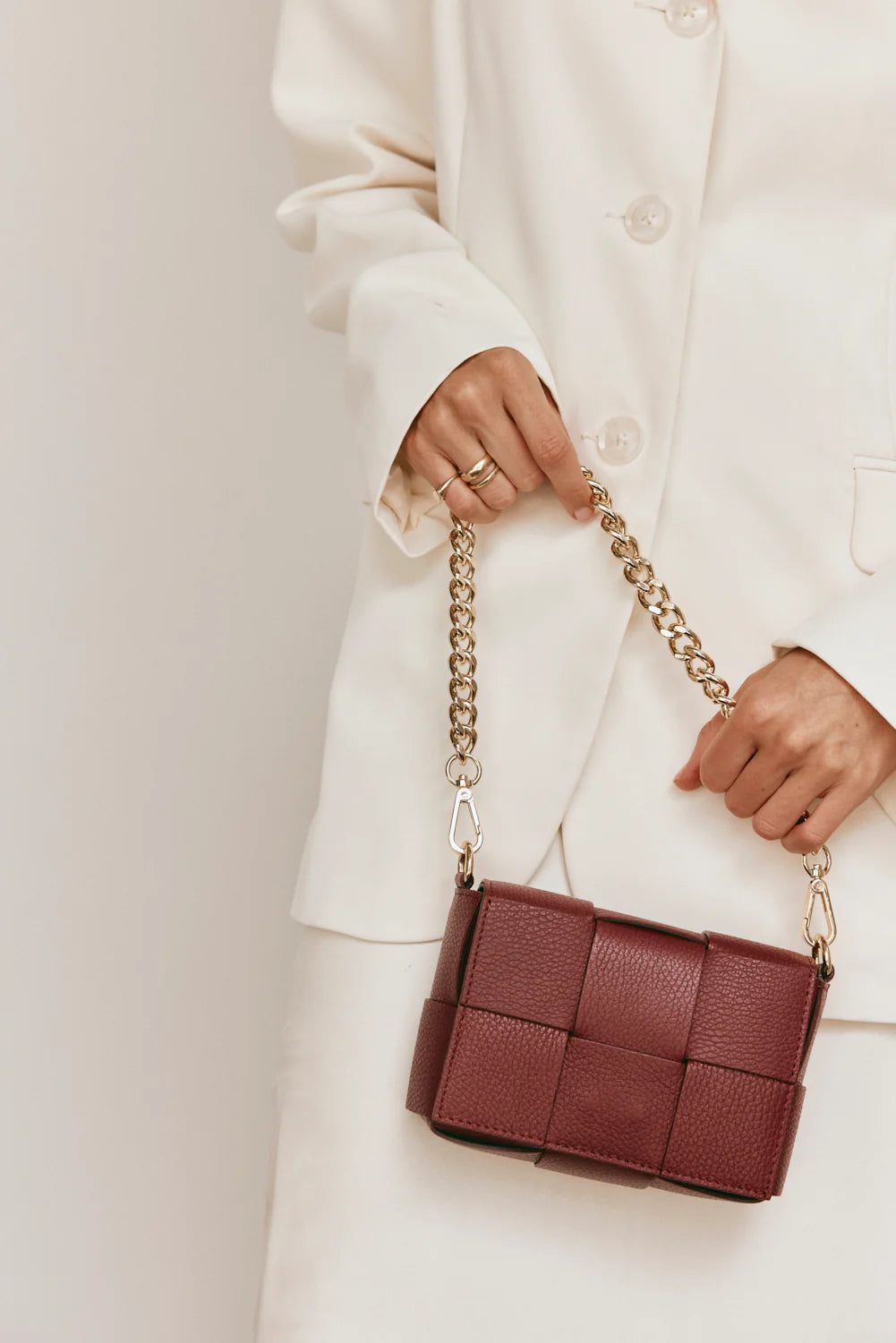 Margot Mini Bordeaux Leather Bag
