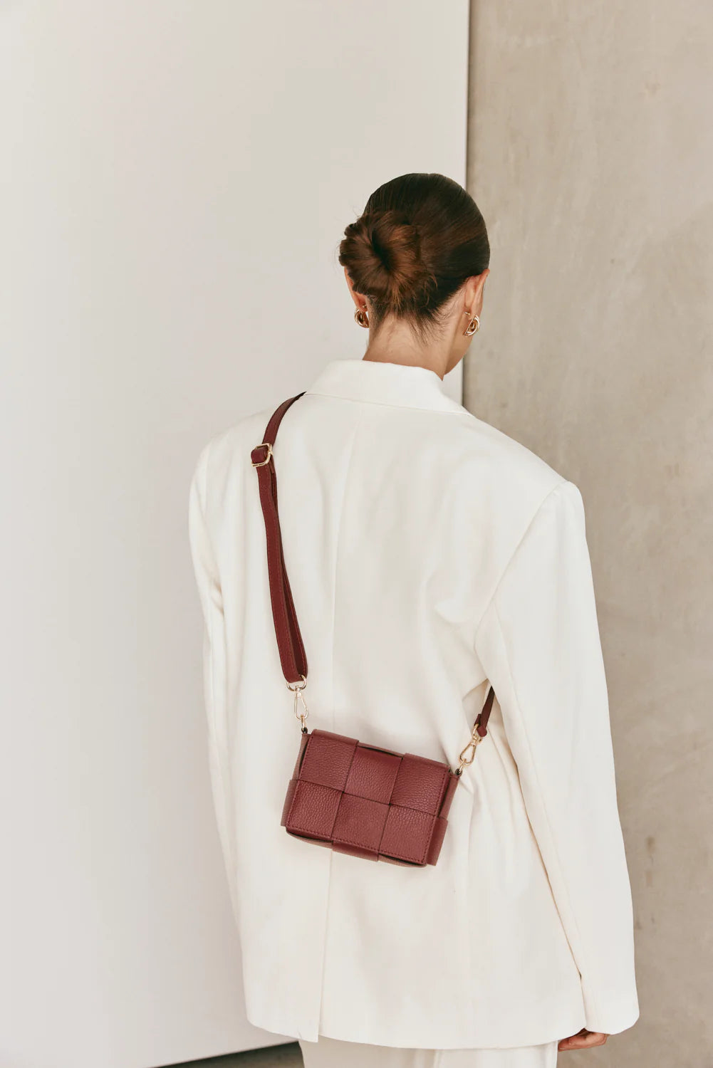 Margot Mini Bordeaux Leather Bag