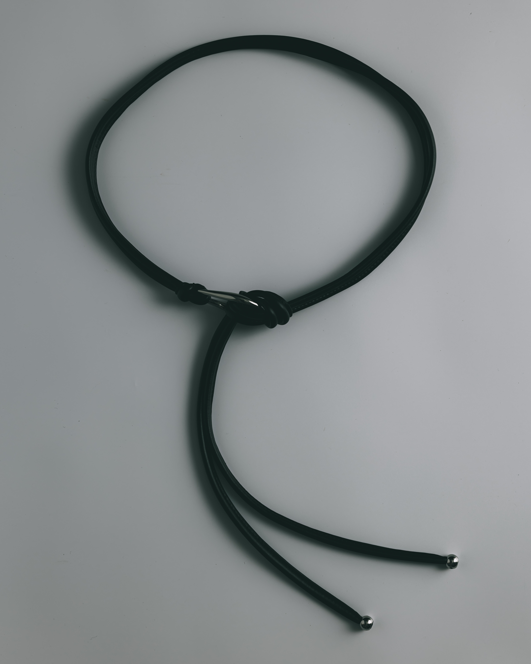 Formation Leather Cord Belt - Black + Silver