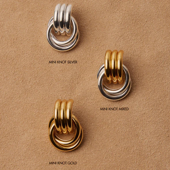 Mini Knot Earrings - Gold