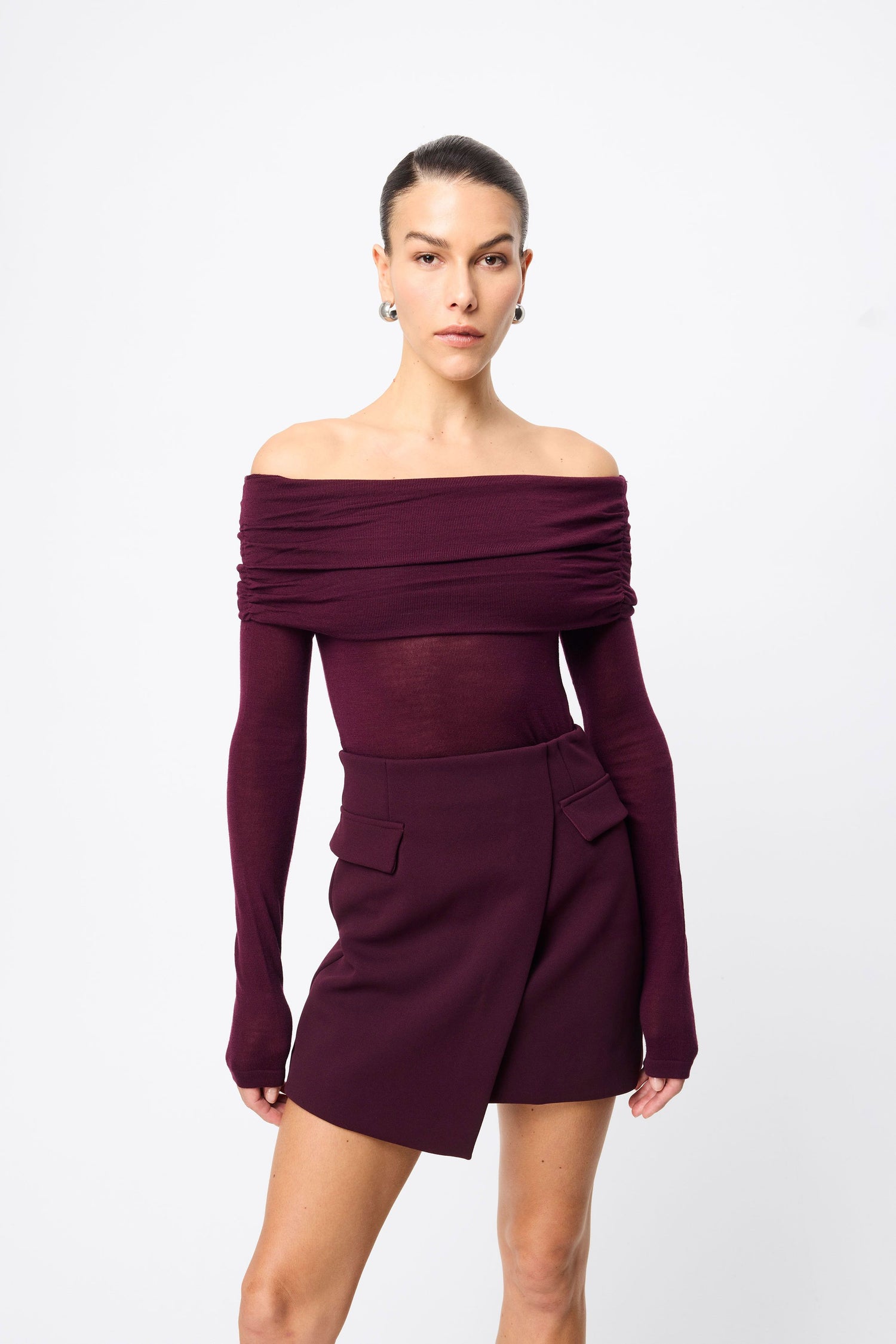 On My Way Mini Skirt - Cherry