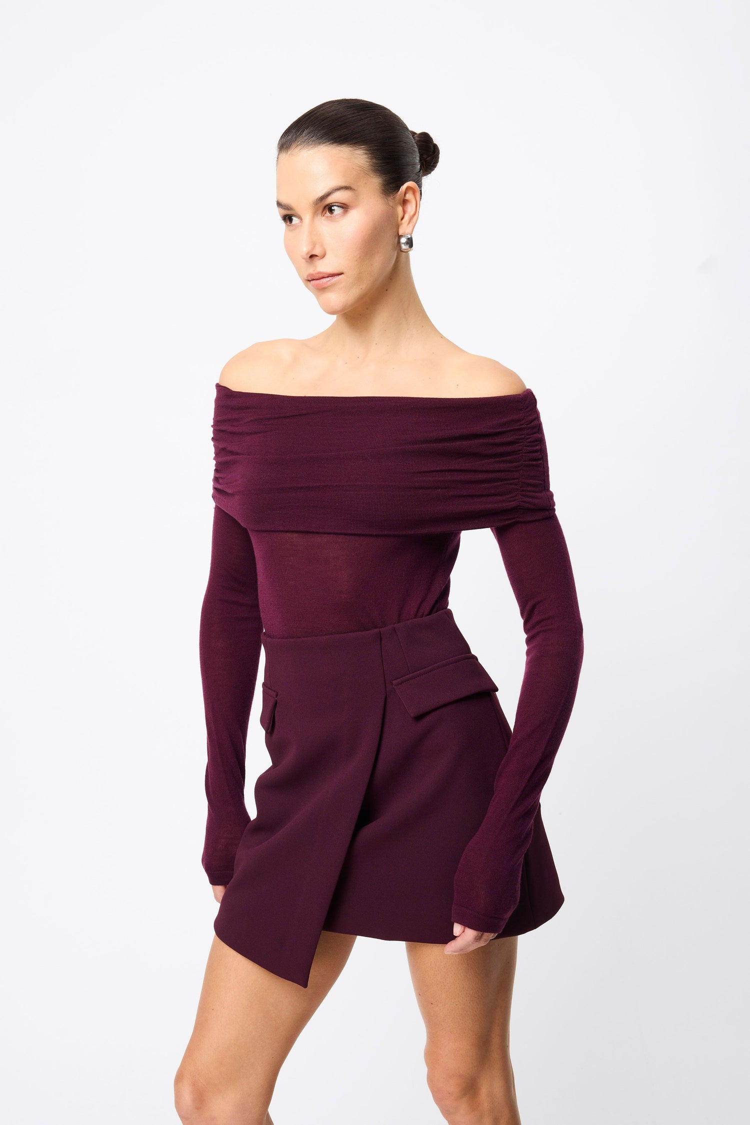 On My Way Mini Skirt - Cherry