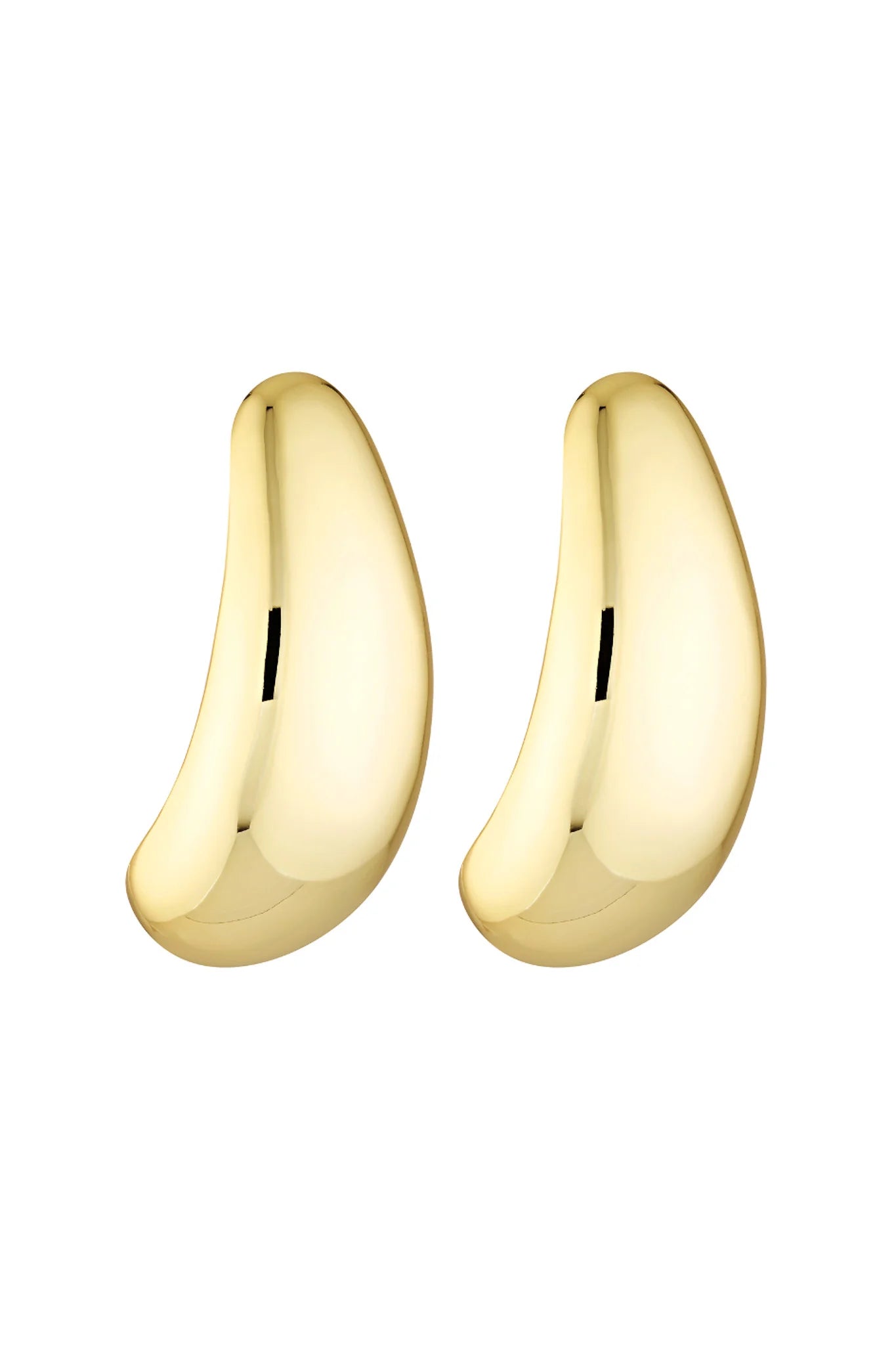 Blob Earrings Maxi - Gold Clip On