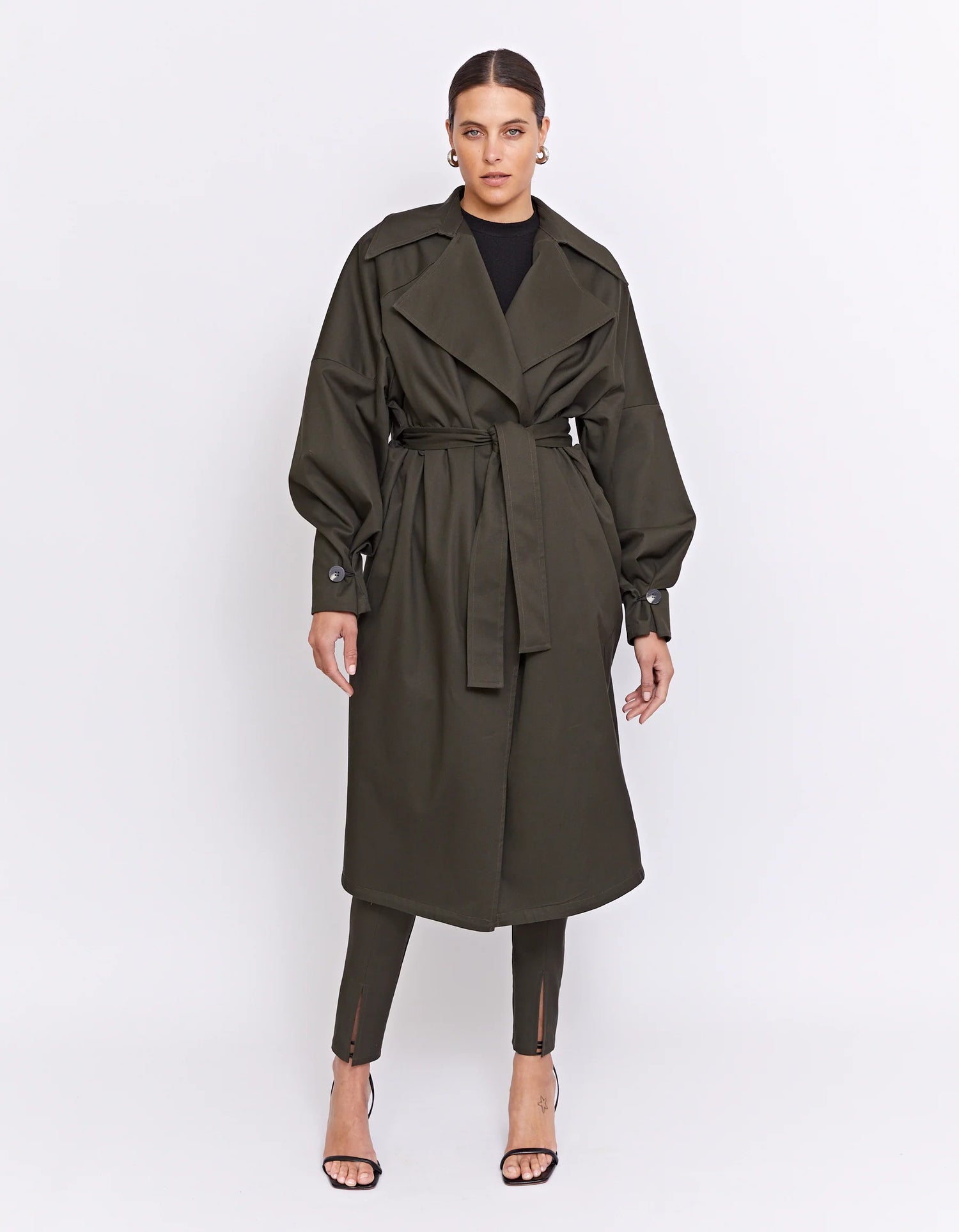 Parks Trench Coat - Olive